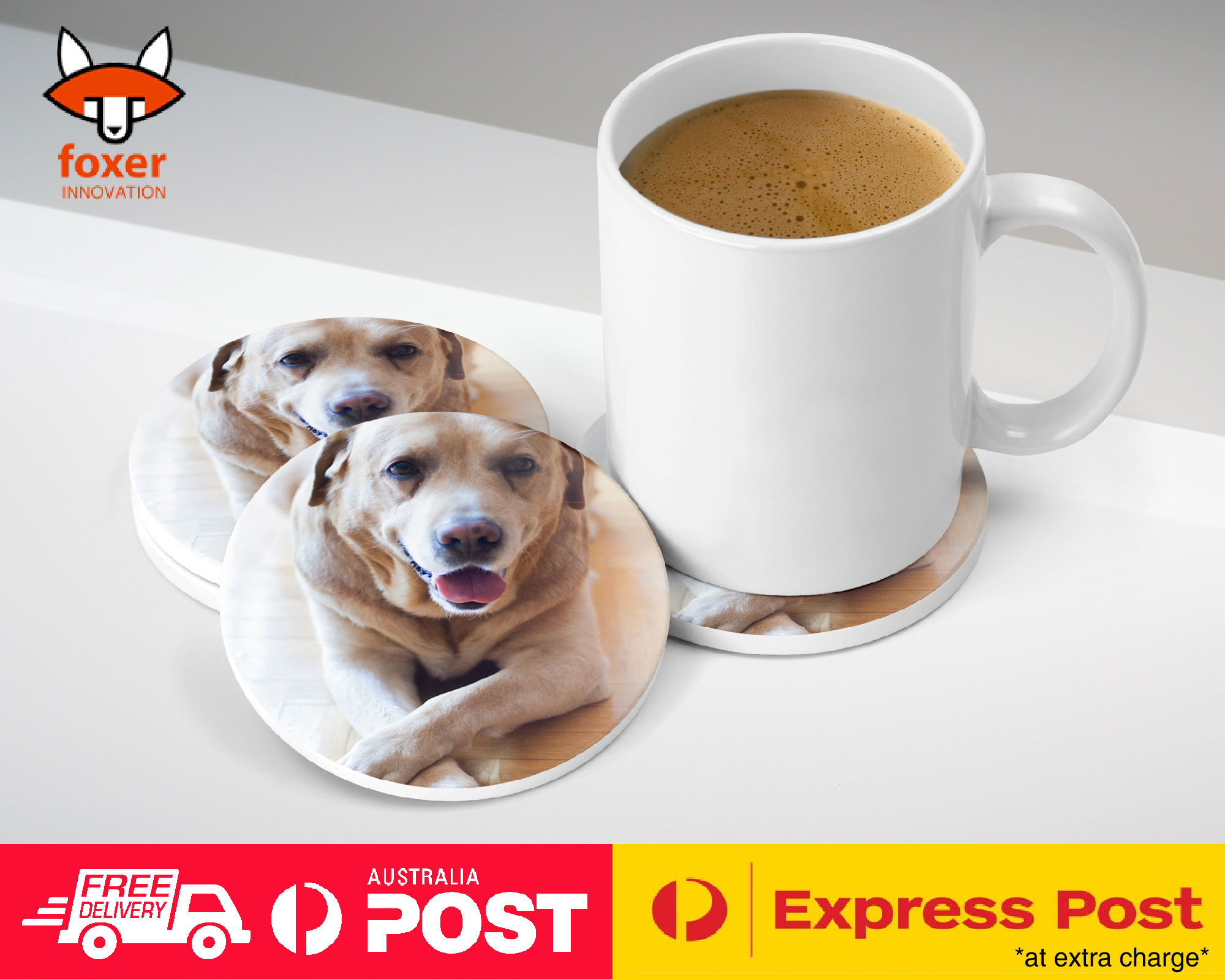 COASTER COFFEE DRINKING MAT|CUTE ADORABLE LABRADOR DOG #23