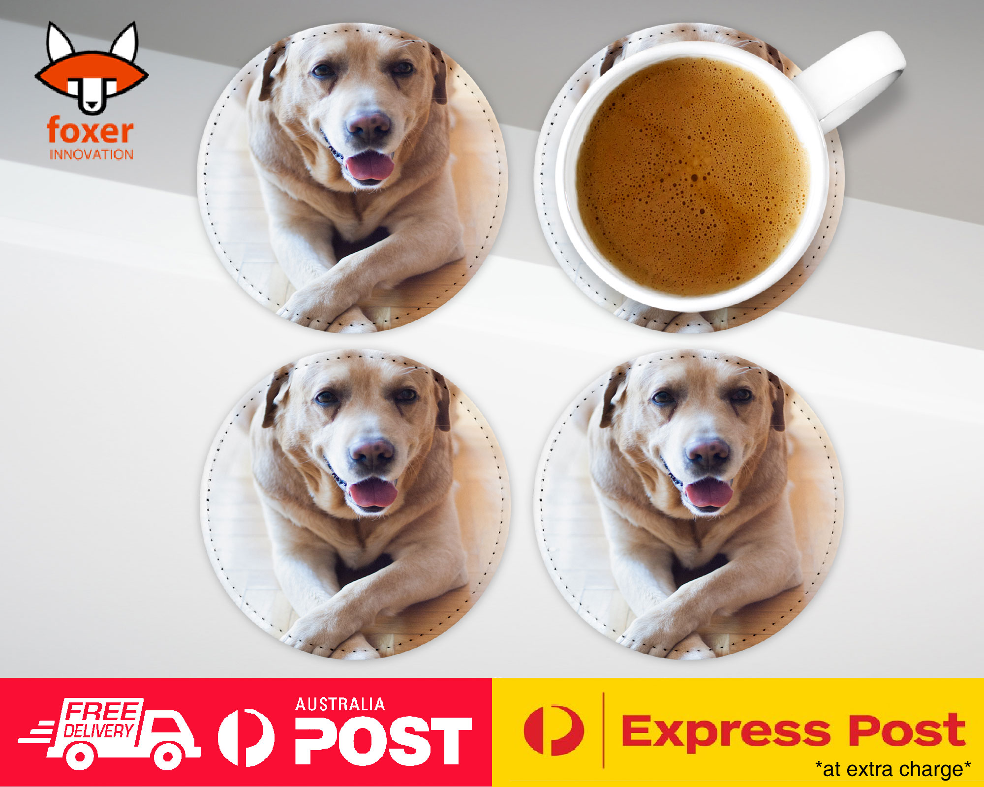 COASTER COFFEE DRINKING MAT|CUTE ADORABLE LABRADOR DOG #23