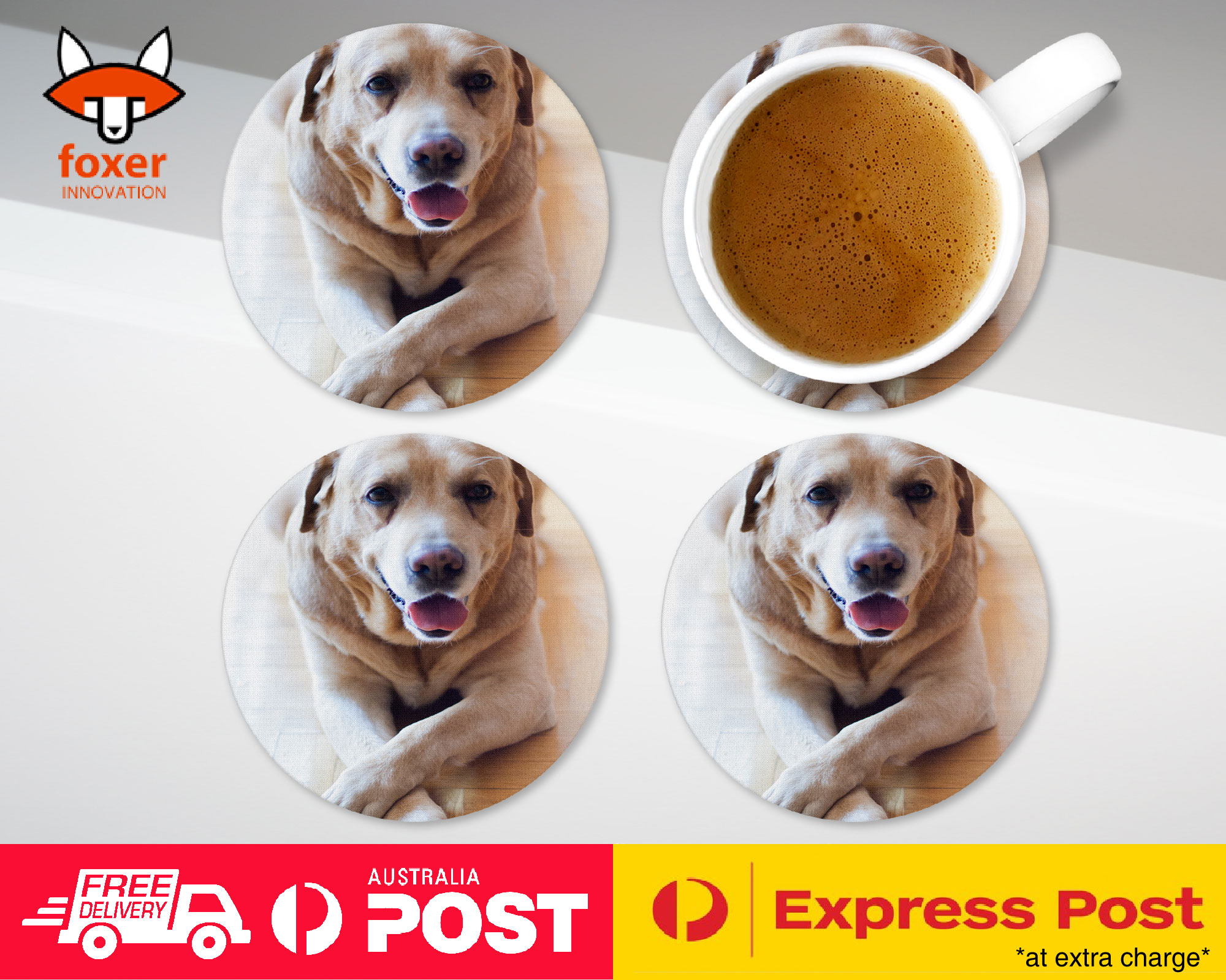 COASTER COFFEE DRINKING MAT|CUTE ADORABLE LABRADOR DOG #23