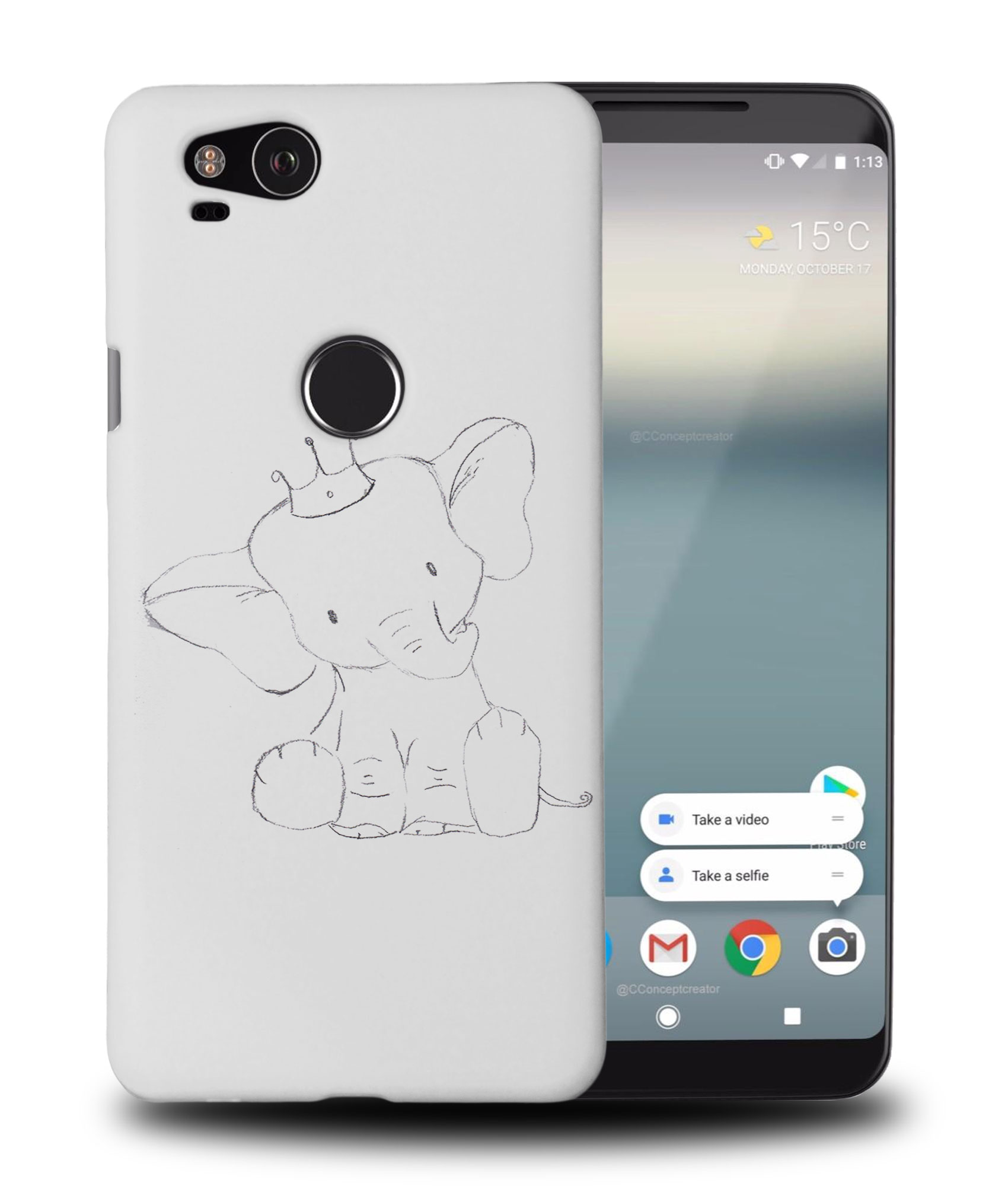 CASE COVER FOR GOOGLE PIXEL|BABY ELEPHANT ANIMAL - 第 9/11 張圖片