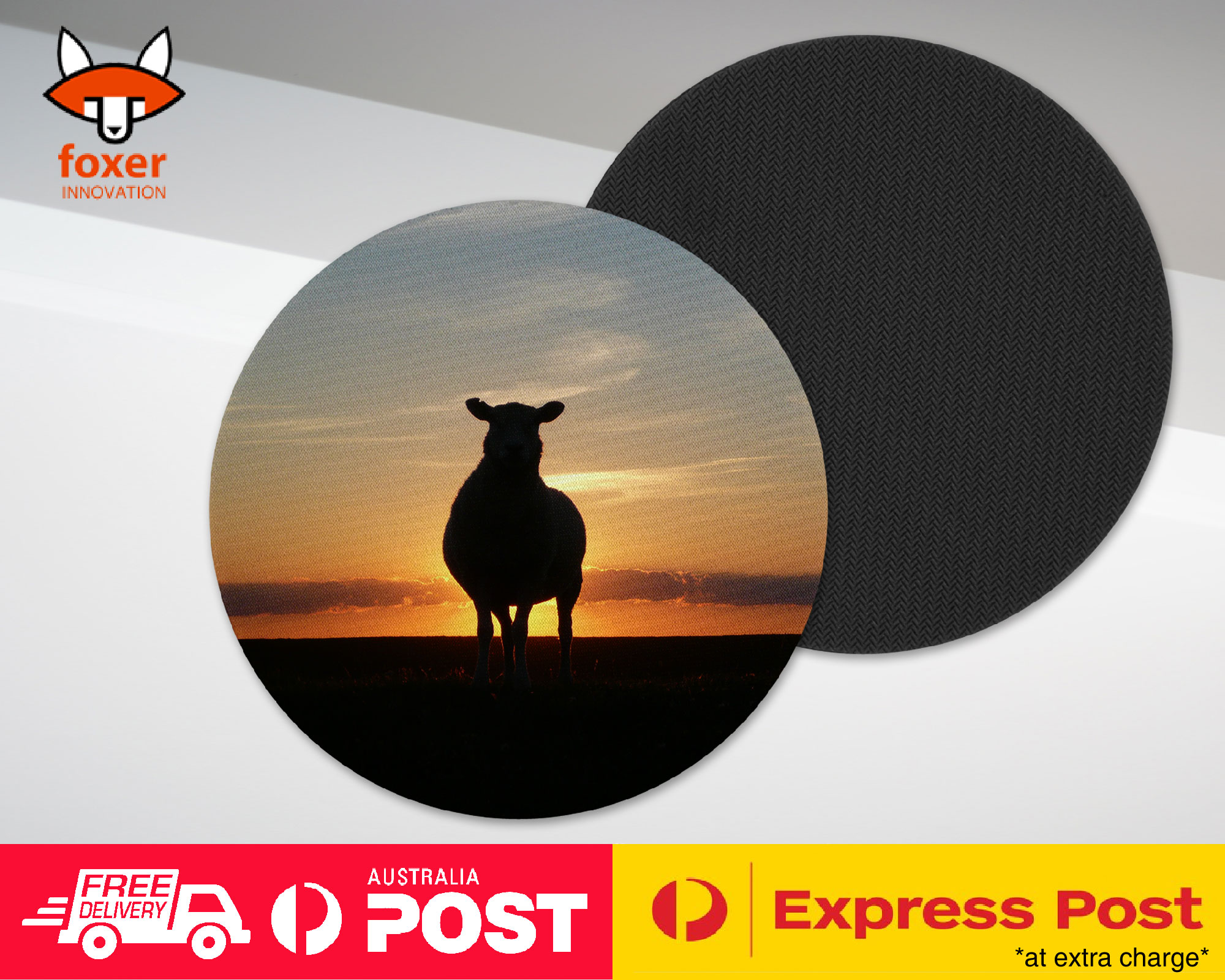 COASTER COFFEE DRINKING MAT|CUTE LAMB SHEEP GOAT FARM #12
