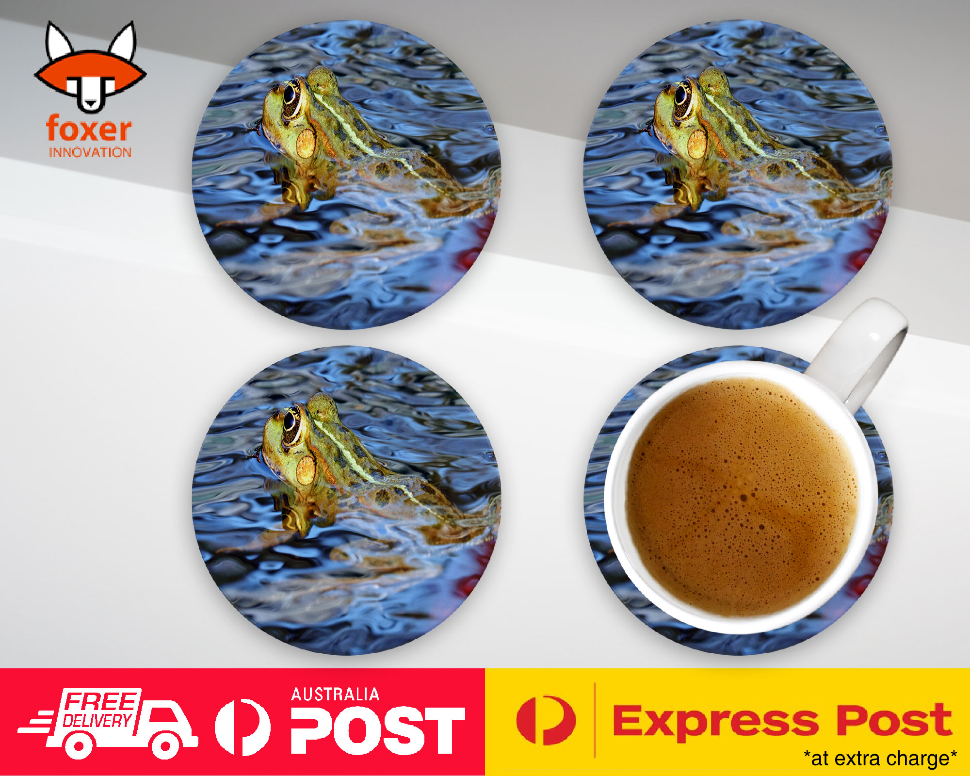 COASTER COFFEE DRINKING MAT|FROG TOAD AMPHIBIANS REPTILE #20