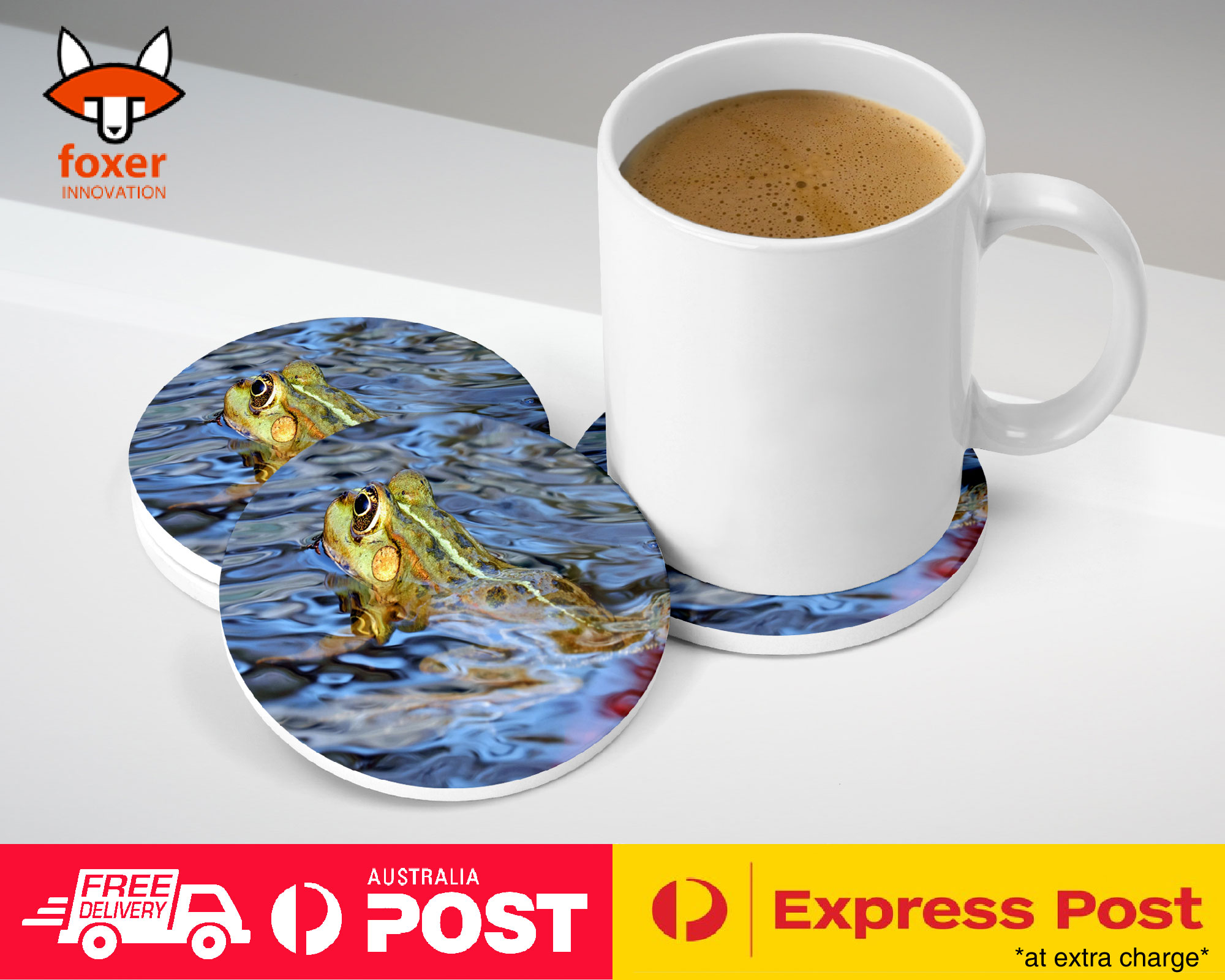 COASTER COFFEE DRINKING MAT|FROG TOAD AMPHIBIANS REPTILE #20