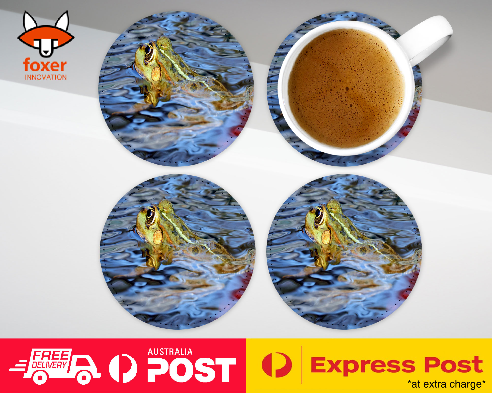 COASTER COFFEE DRINKING MAT|FROG TOAD AMPHIBIANS REPTILE #20