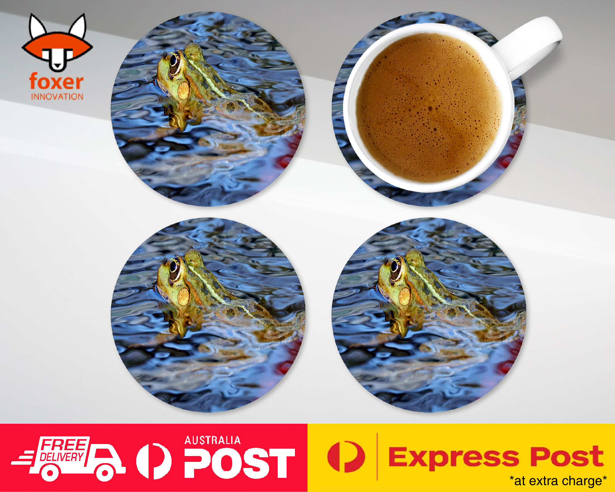 COASTER COFFEE DRINKING MAT|FROG TOAD AMPHIBIANS REPTILE #20