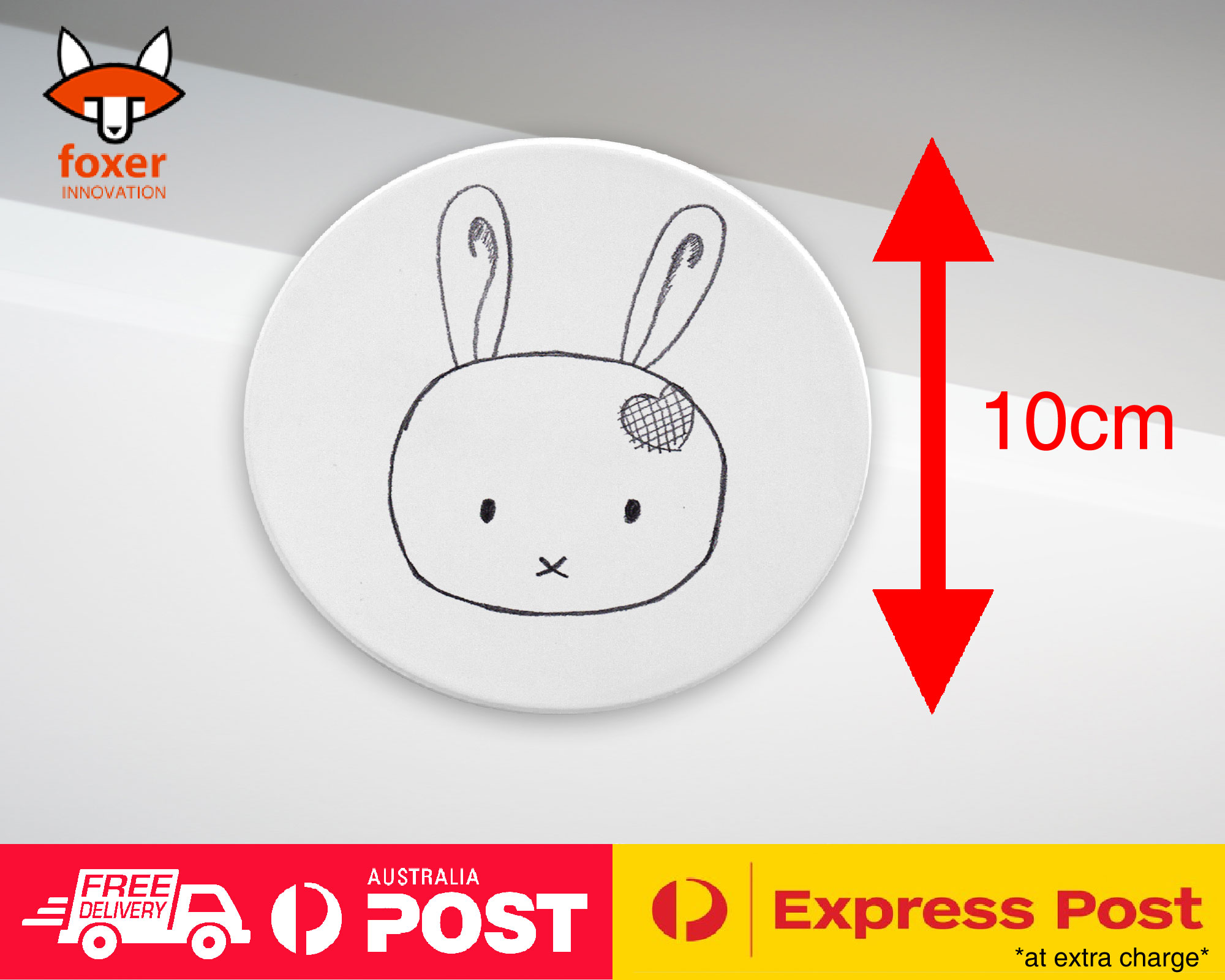 COASTER COFFEE DRINKING MAT|BUNNY RABBIT HAMSTER SKETCH #3