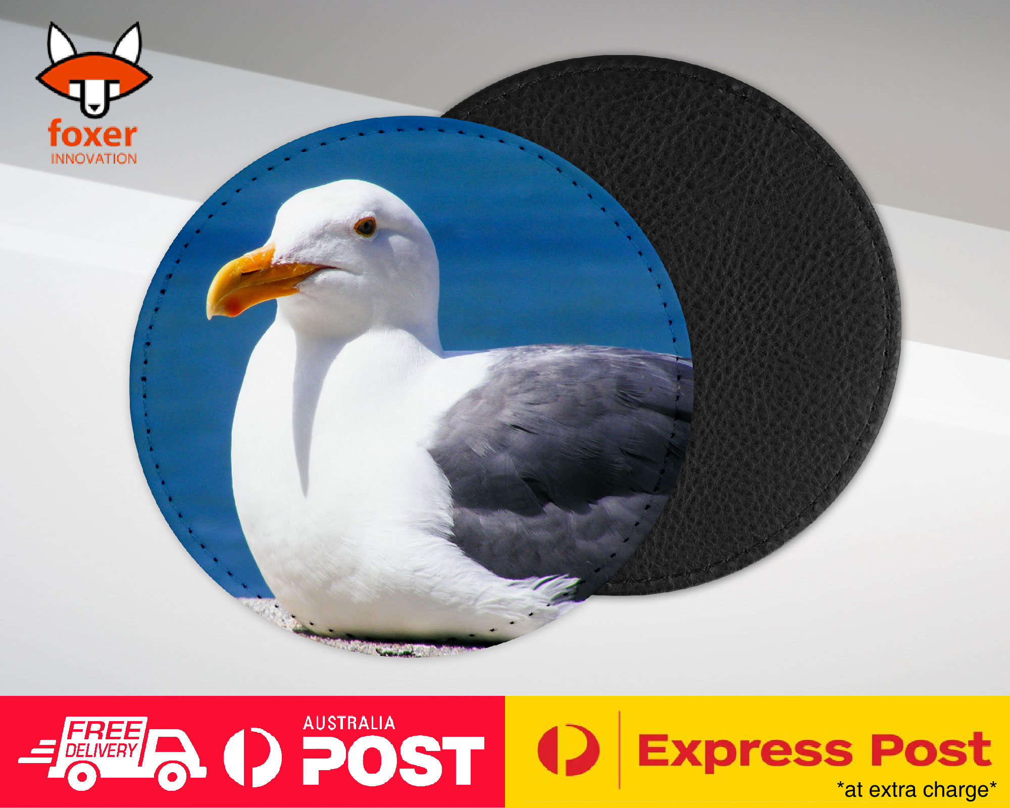 COASTER COFFEE DRINKING MAT|SEAGULL GULL BIRD SEABIRD #12