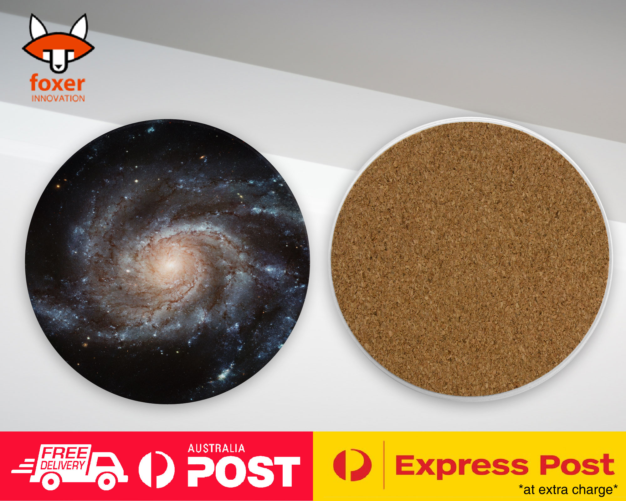 COASTER COFFEE DRINKING MAT|SPIRAL GALAXY STARS SPACE GRAVITY