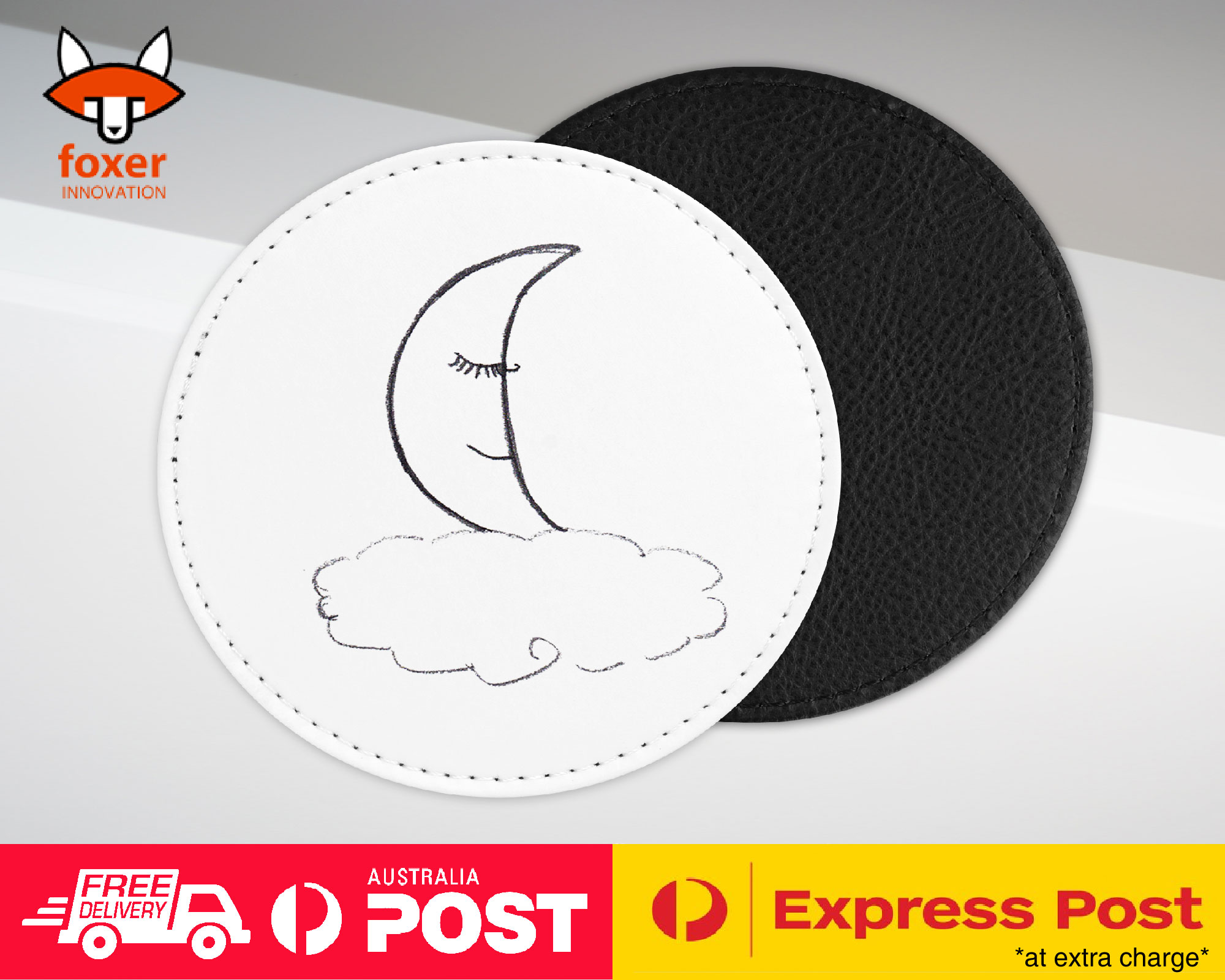 COASTER COFFEE DRINKING MAT|MOON CLOUD SKETCH ART DRAWING