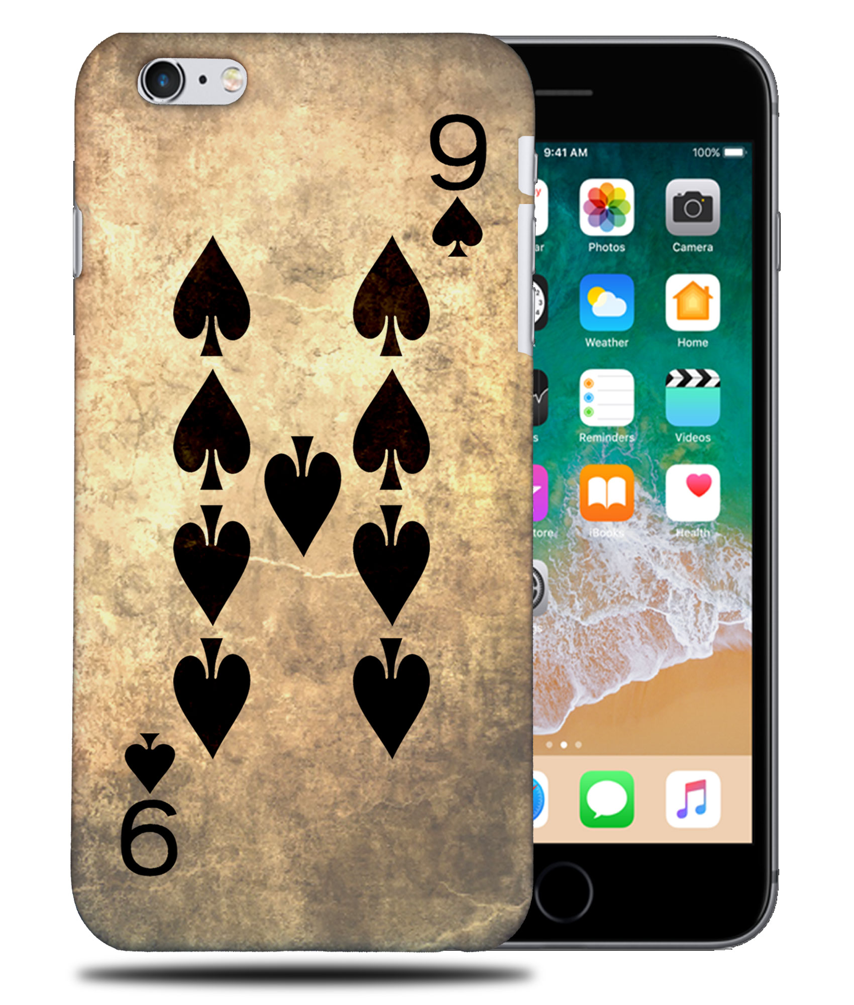 CASE COVER FOR APPLE IPHONE|NINE 9 OF SPADES PLAYING CARDS - Picture 33 of 44