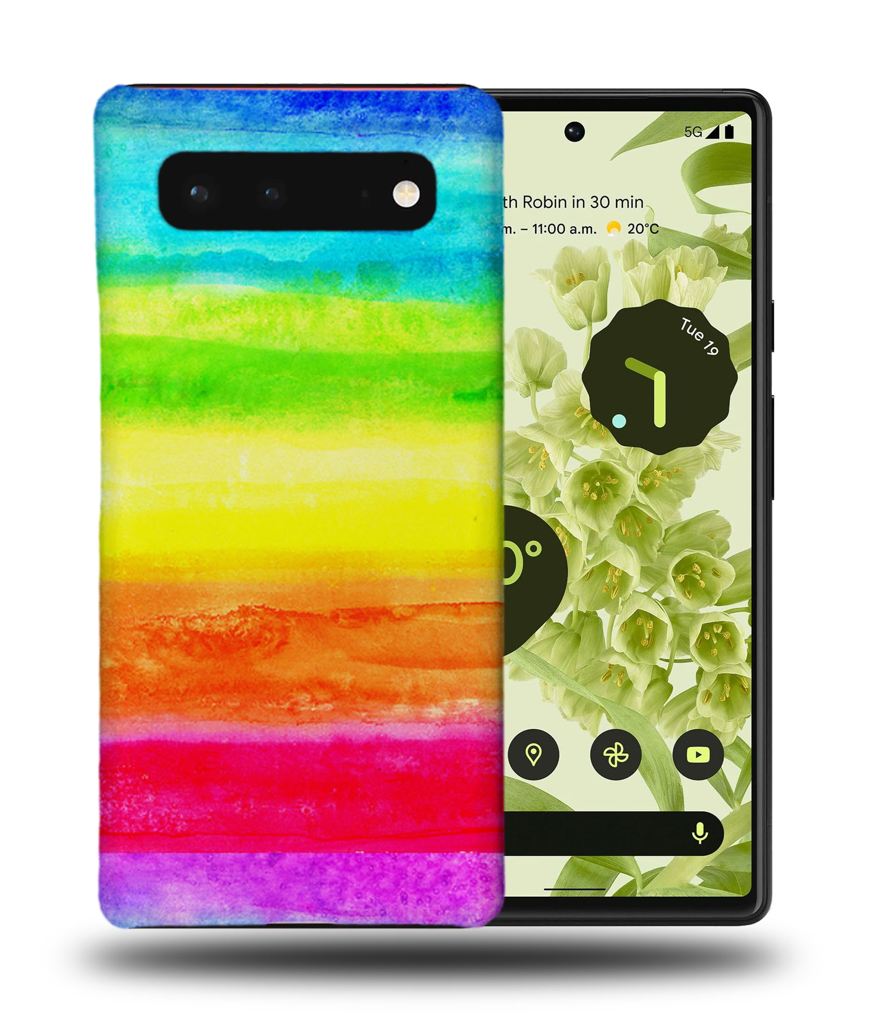 CASE COVER FOR GOOGLE PIXEL|RAINBOW WATERCOLOUR PATTERN #2 - 第 3/11 張圖片