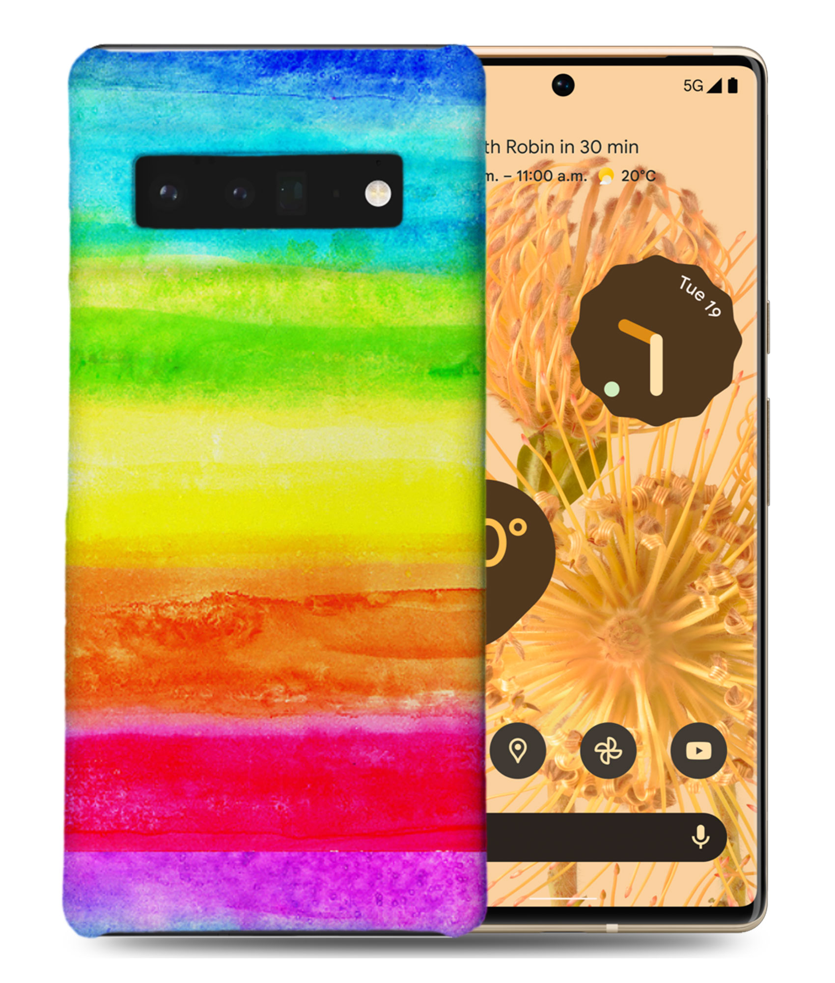 CASE COVER FOR GOOGLE PIXEL|RAINBOW WATERCOLOUR PATTERN #2 - 第 2/11 張圖片
