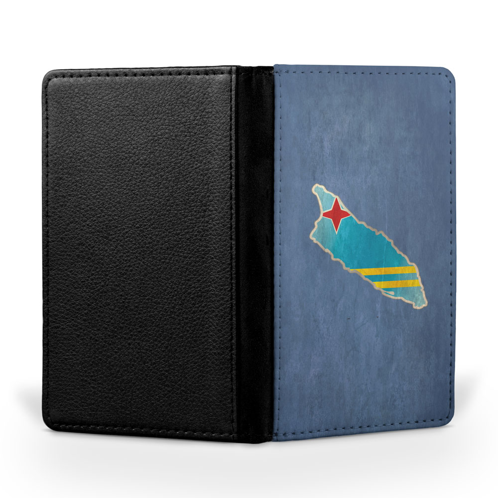 PASSPORT ITINERARY ORGANIZER|ARUBA NATIONAL COUNTRY FLAG