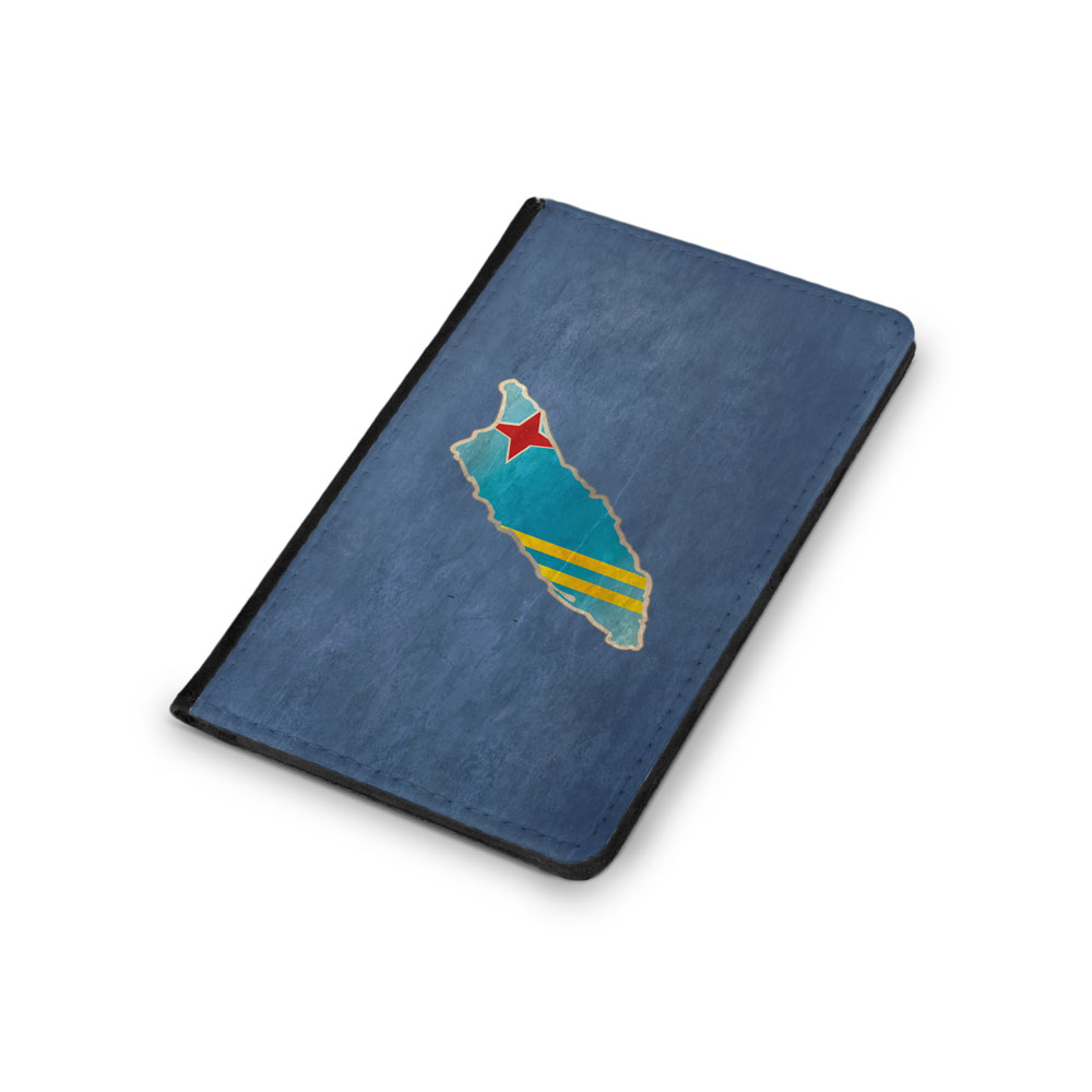 PASSPORT ITINERARY ORGANIZER|ARUBA NATIONAL COUNTRY FLAG