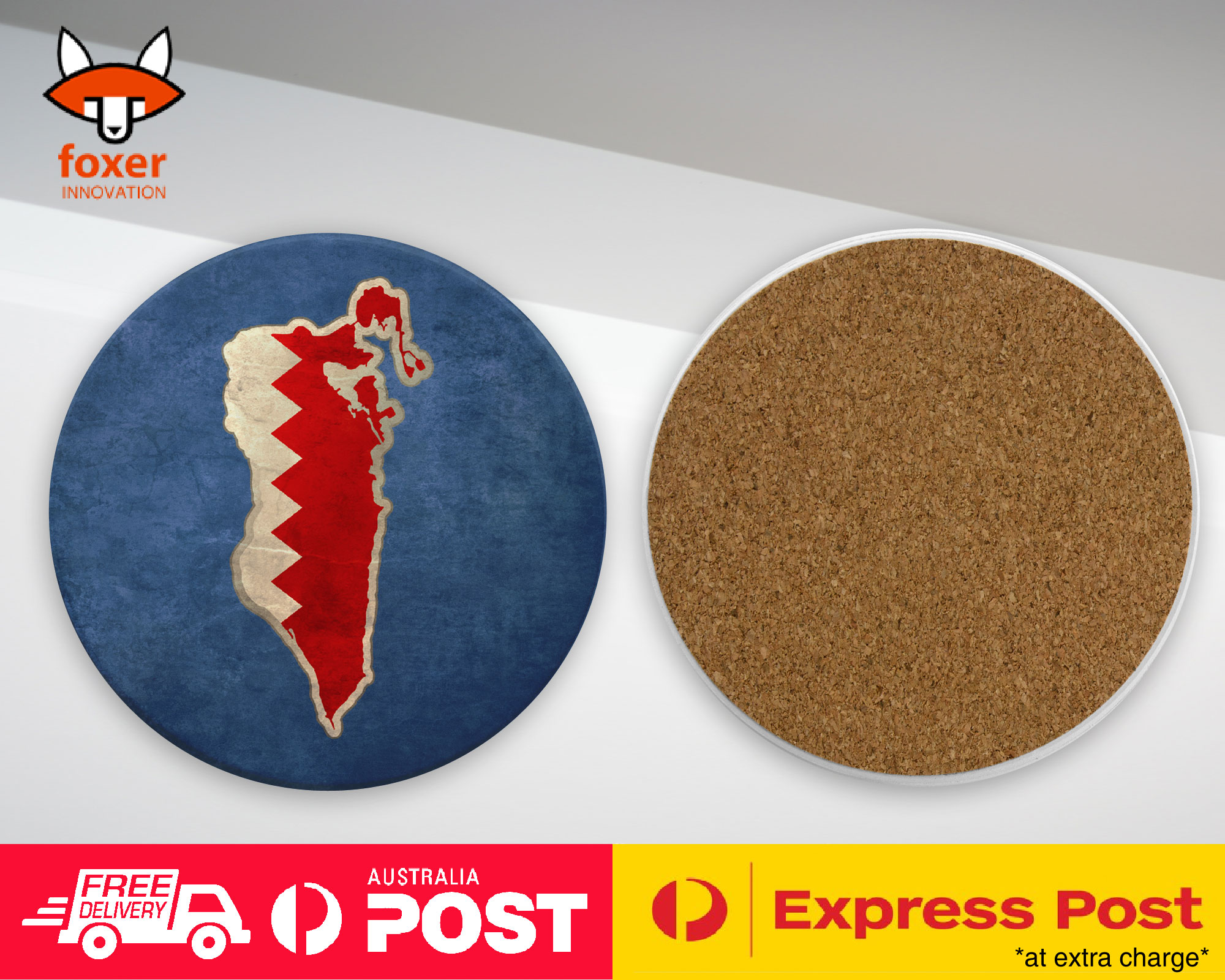 COASTER COFFEE DRINKING MAT|BAHRAIN NATIONAL COUNTRY FLAG