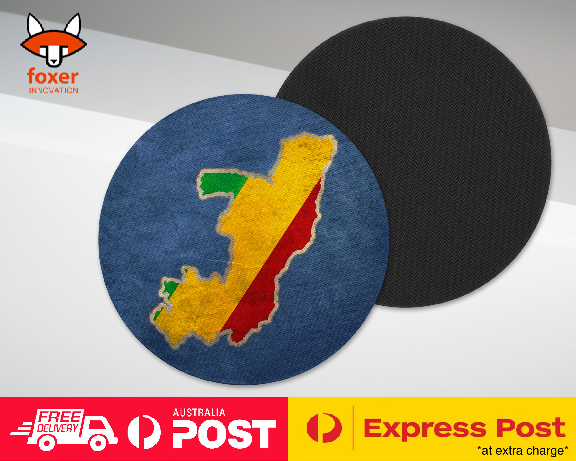 COASTER COFFEE DRINKING MAT|CONGO NATIONAL COUNTRY FLAG