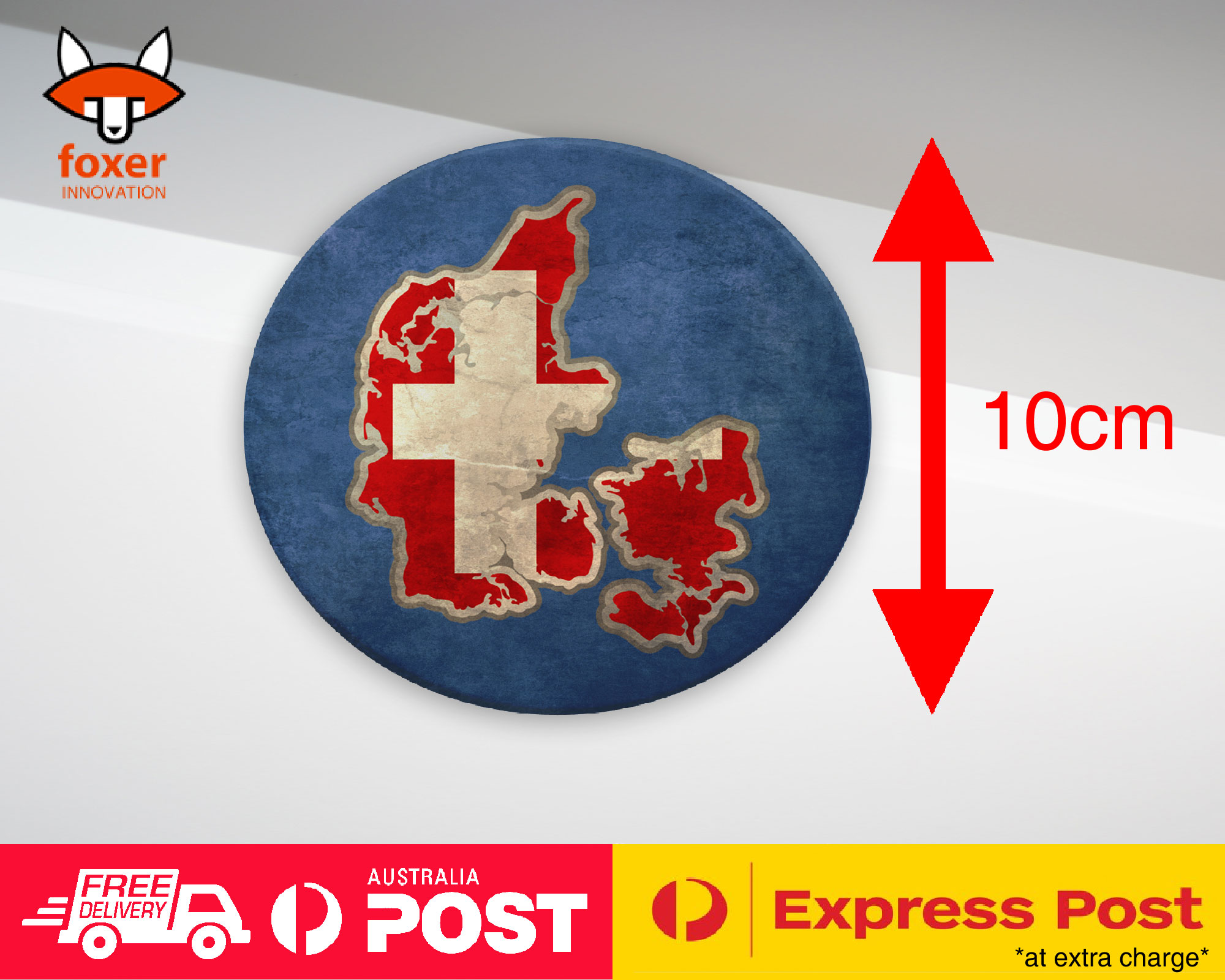 COASTER COFFEE DRINKING MAT|DENMARK NATIONAL COUNTRY FLAG