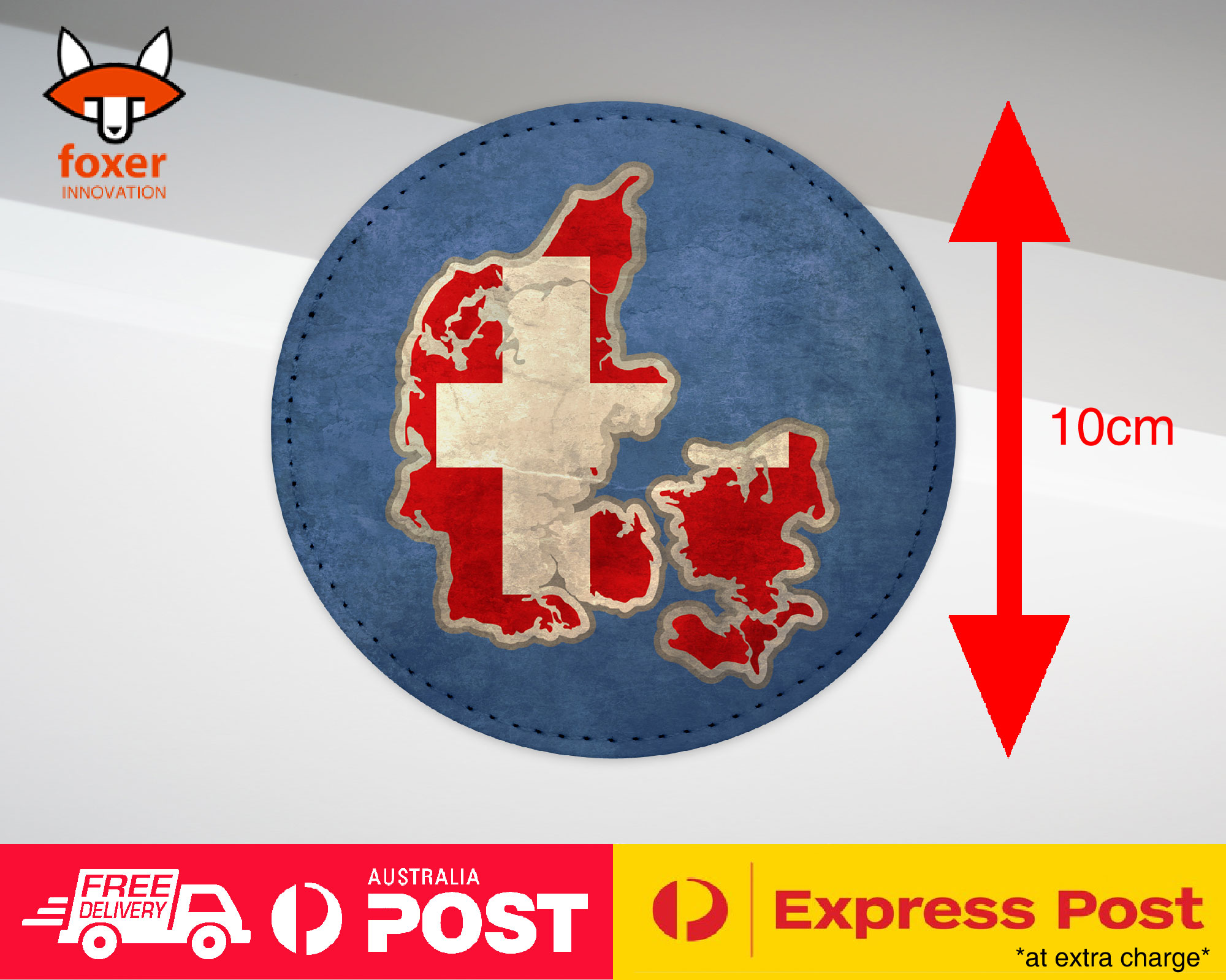 COASTER COFFEE DRINKING MAT|DENMARK NATIONAL COUNTRY FLAG