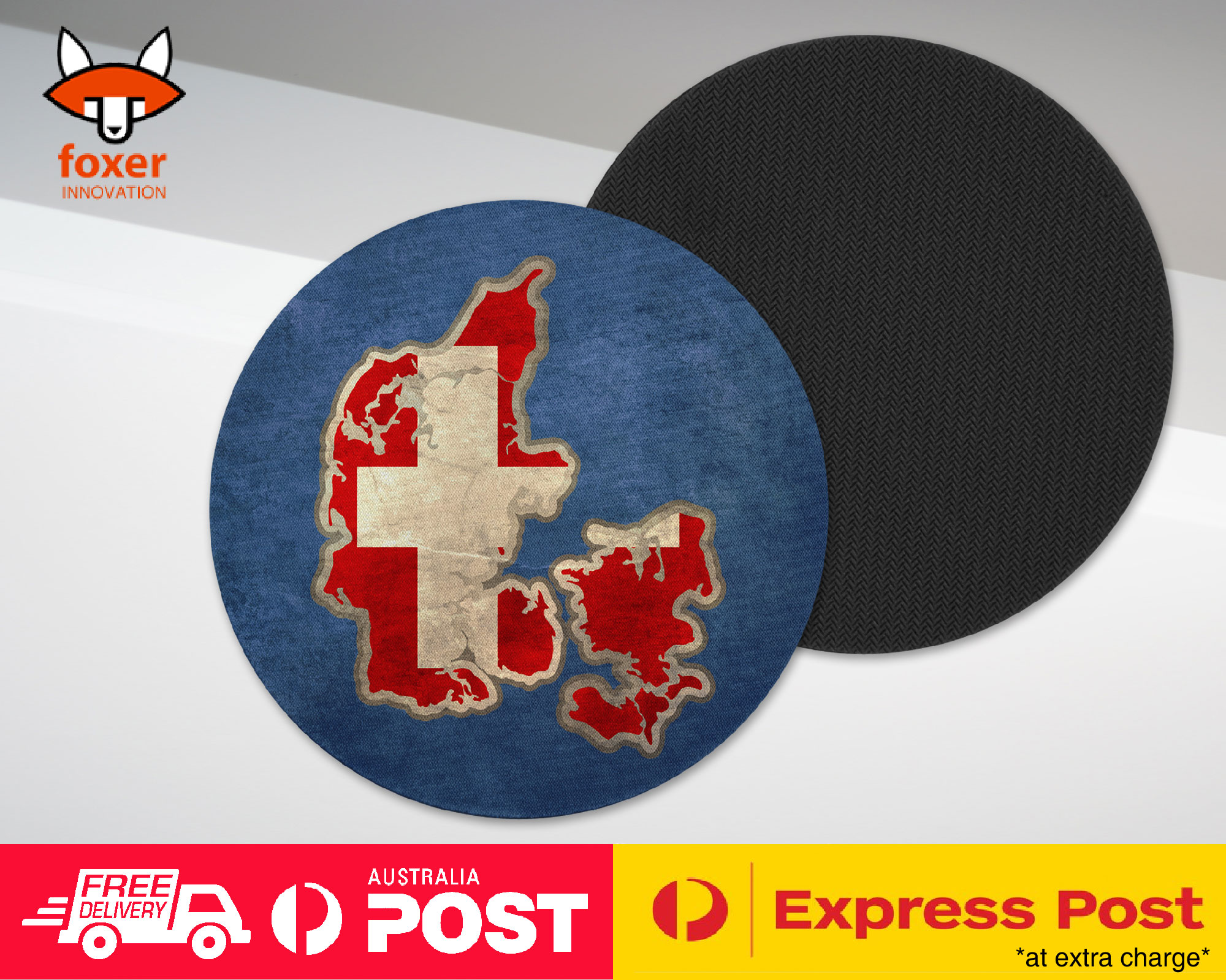 COASTER COFFEE DRINKING MAT|DENMARK NATIONAL COUNTRY FLAG