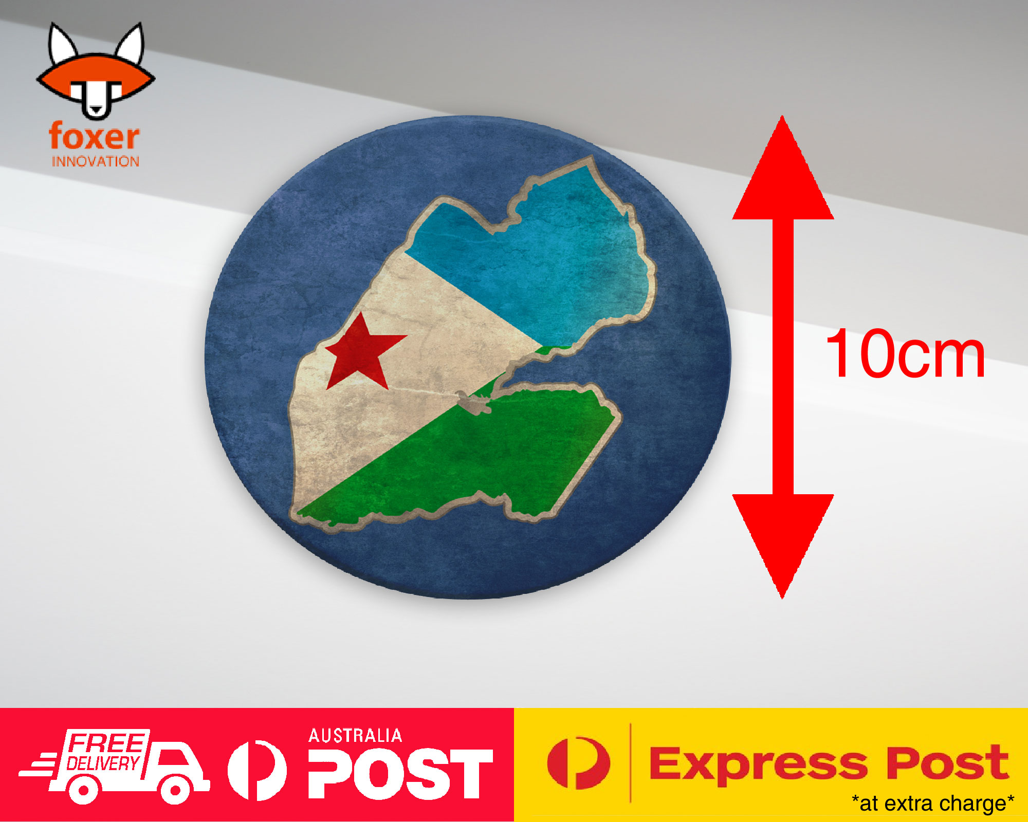 COASTER COFFEE DRINKING MAT|DJIBOUTI NATIONAL COUNTRY FLAG