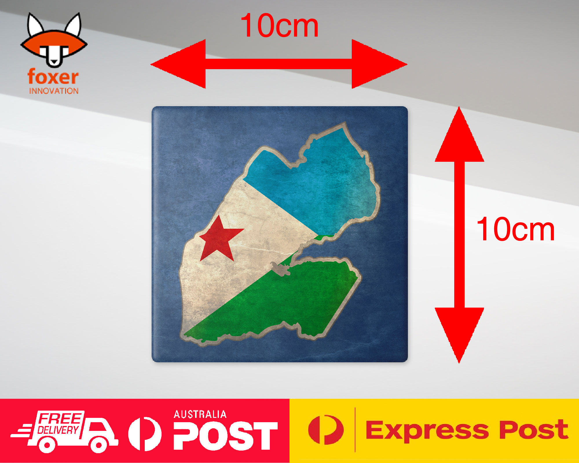 COASTER COFFEE DRINKING MAT|DJIBOUTI NATIONAL COUNTRY FLAG