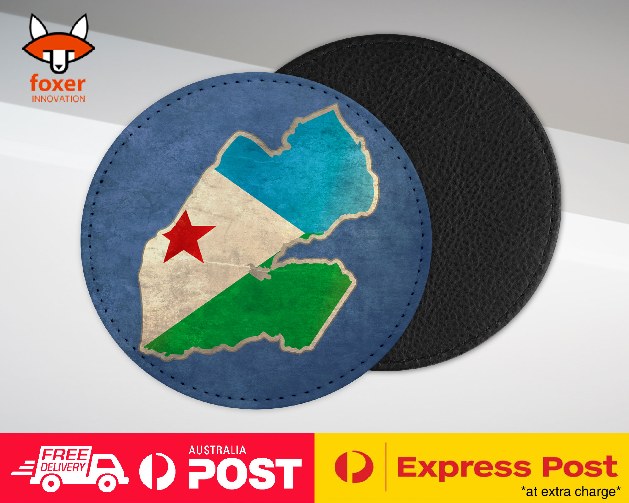 COASTER COFFEE DRINKING MAT|DJIBOUTI NATIONAL COUNTRY FLAG