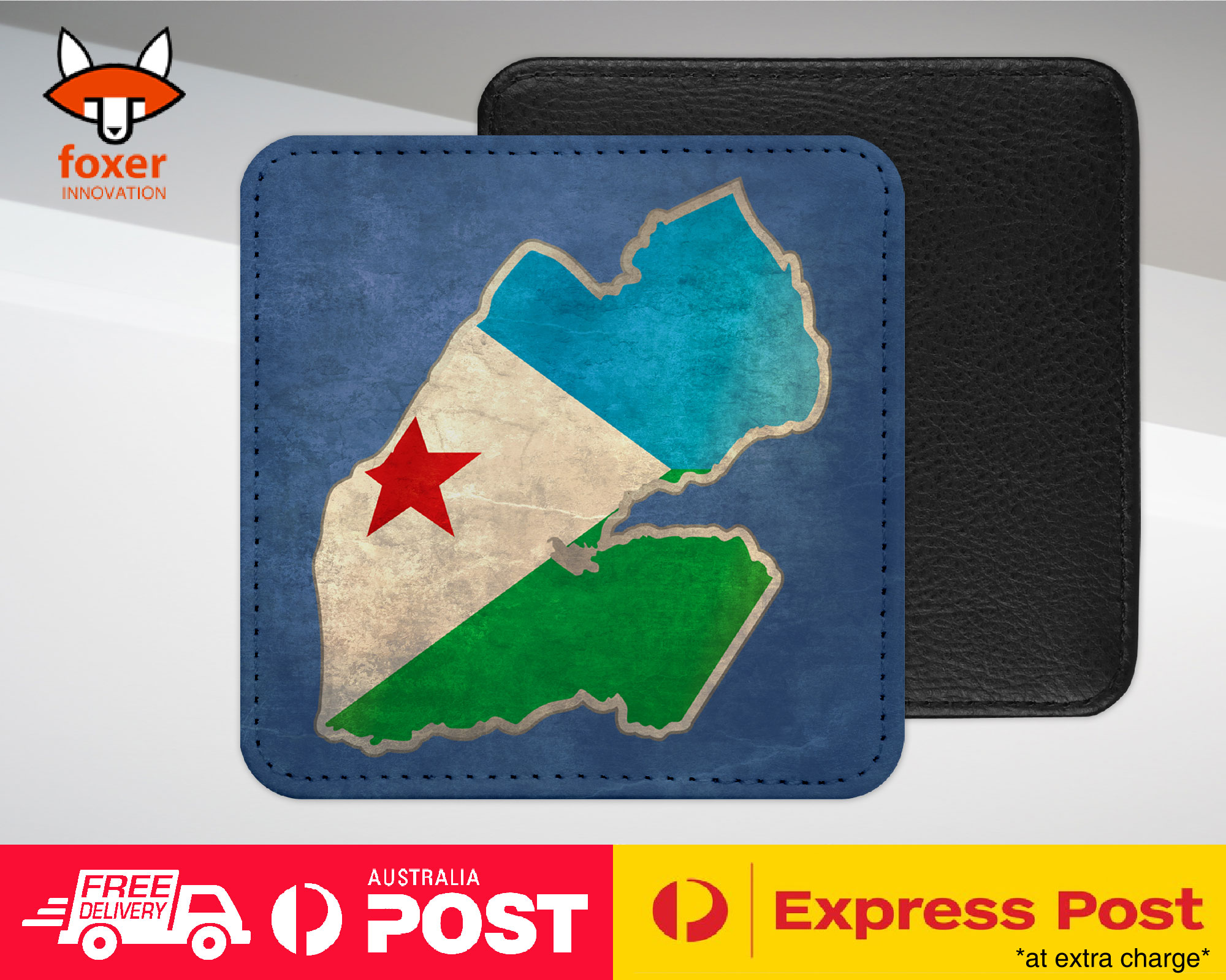 COASTER COFFEE DRINKING MAT|DJIBOUTI NATIONAL COUNTRY FLAG