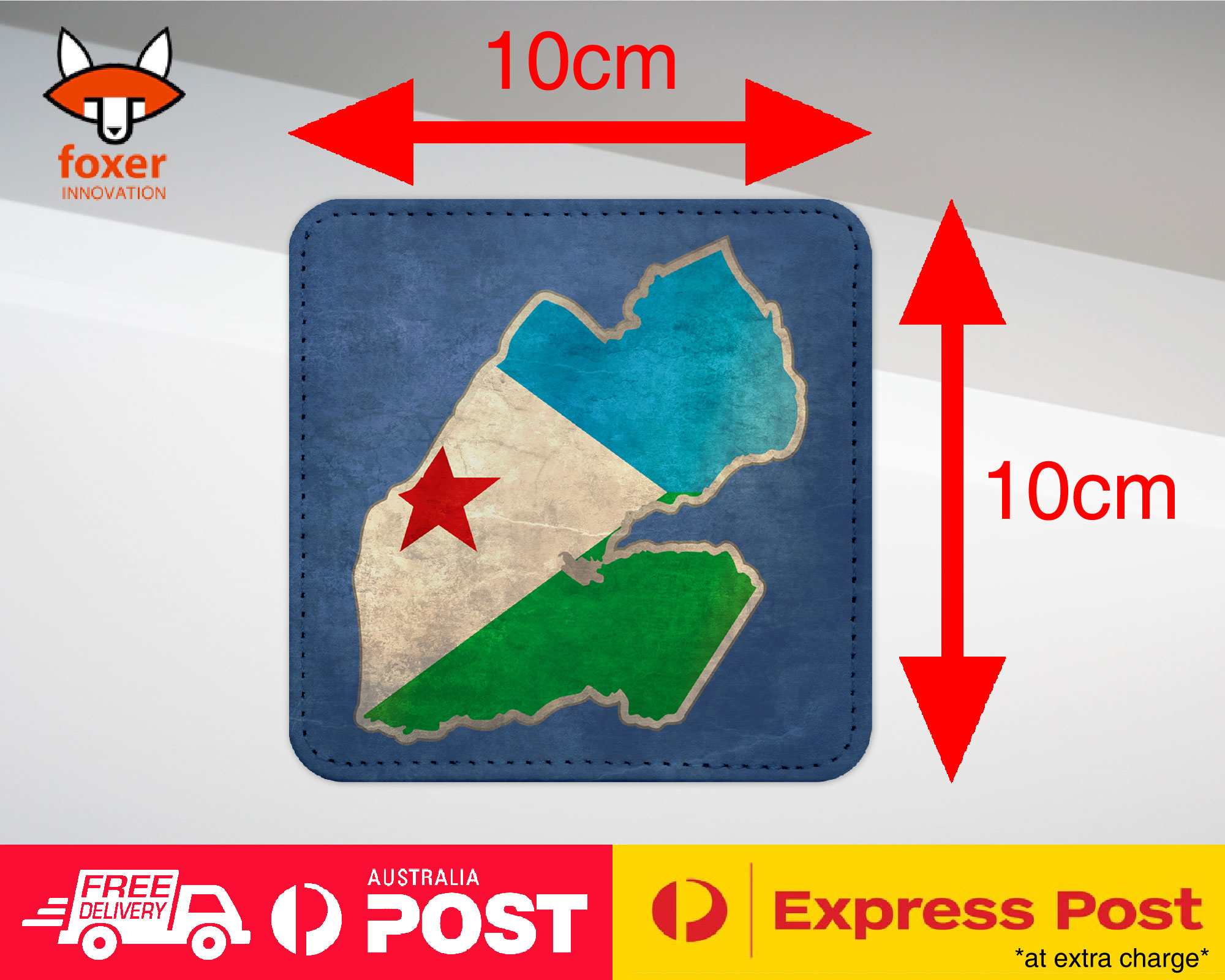 COASTER COFFEE DRINKING MAT|DJIBOUTI NATIONAL COUNTRY FLAG