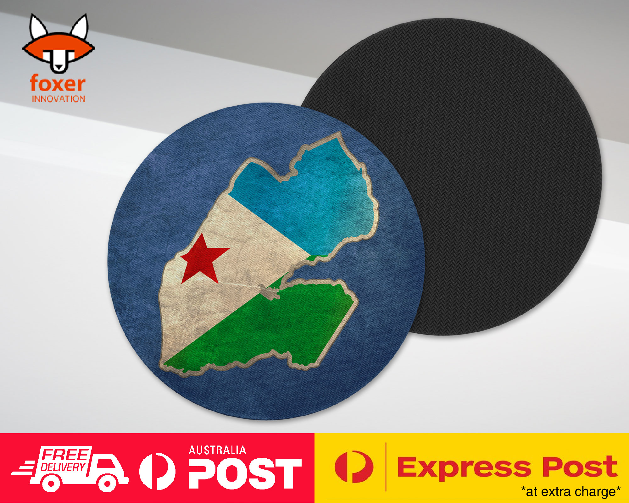 COASTER COFFEE DRINKING MAT|DJIBOUTI NATIONAL COUNTRY FLAG