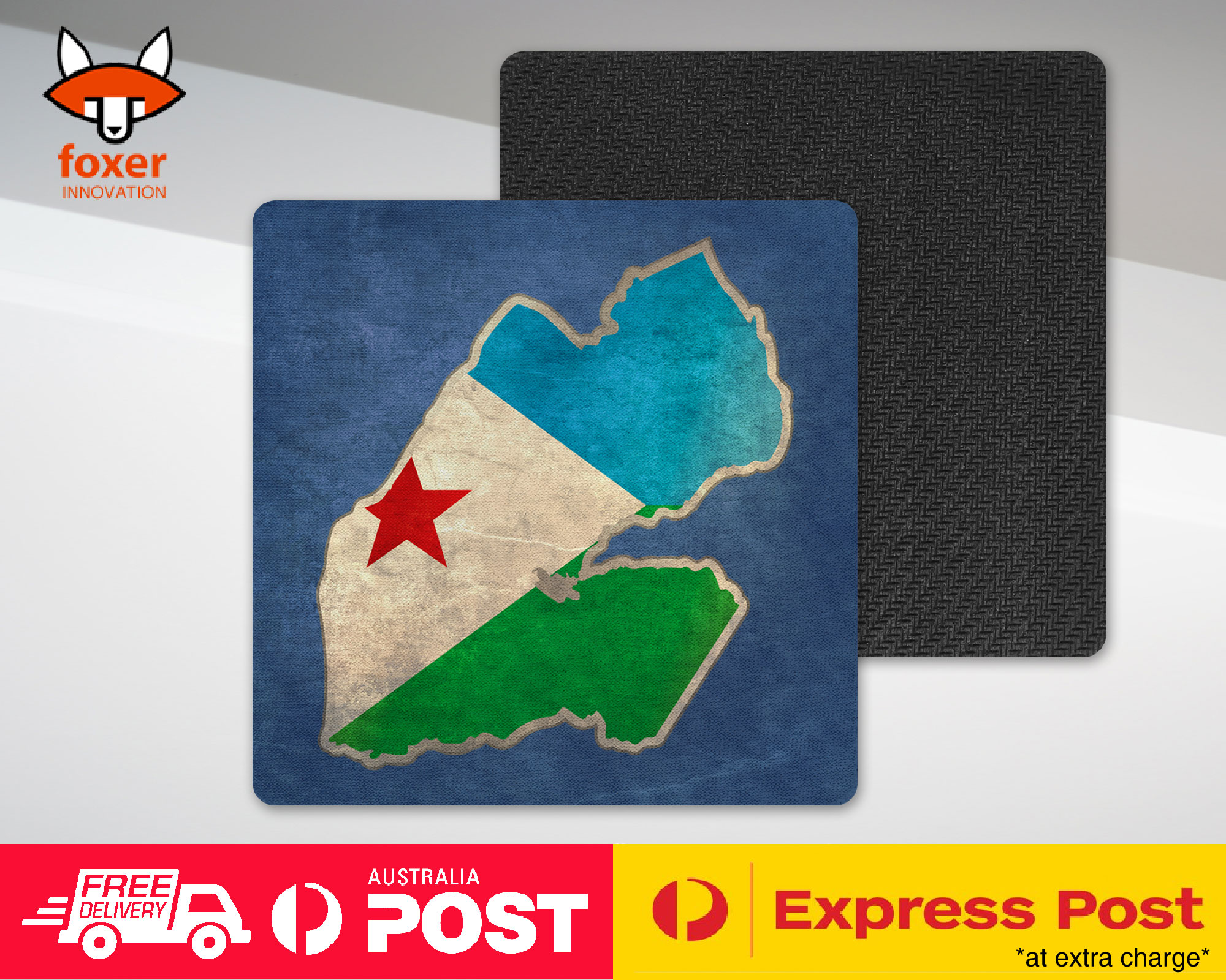 COASTER COFFEE DRINKING MAT|DJIBOUTI NATIONAL COUNTRY FLAG