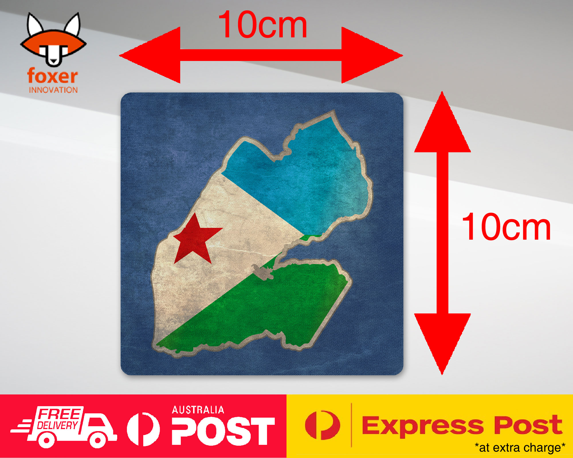 COASTER COFFEE DRINKING MAT|DJIBOUTI NATIONAL COUNTRY FLAG