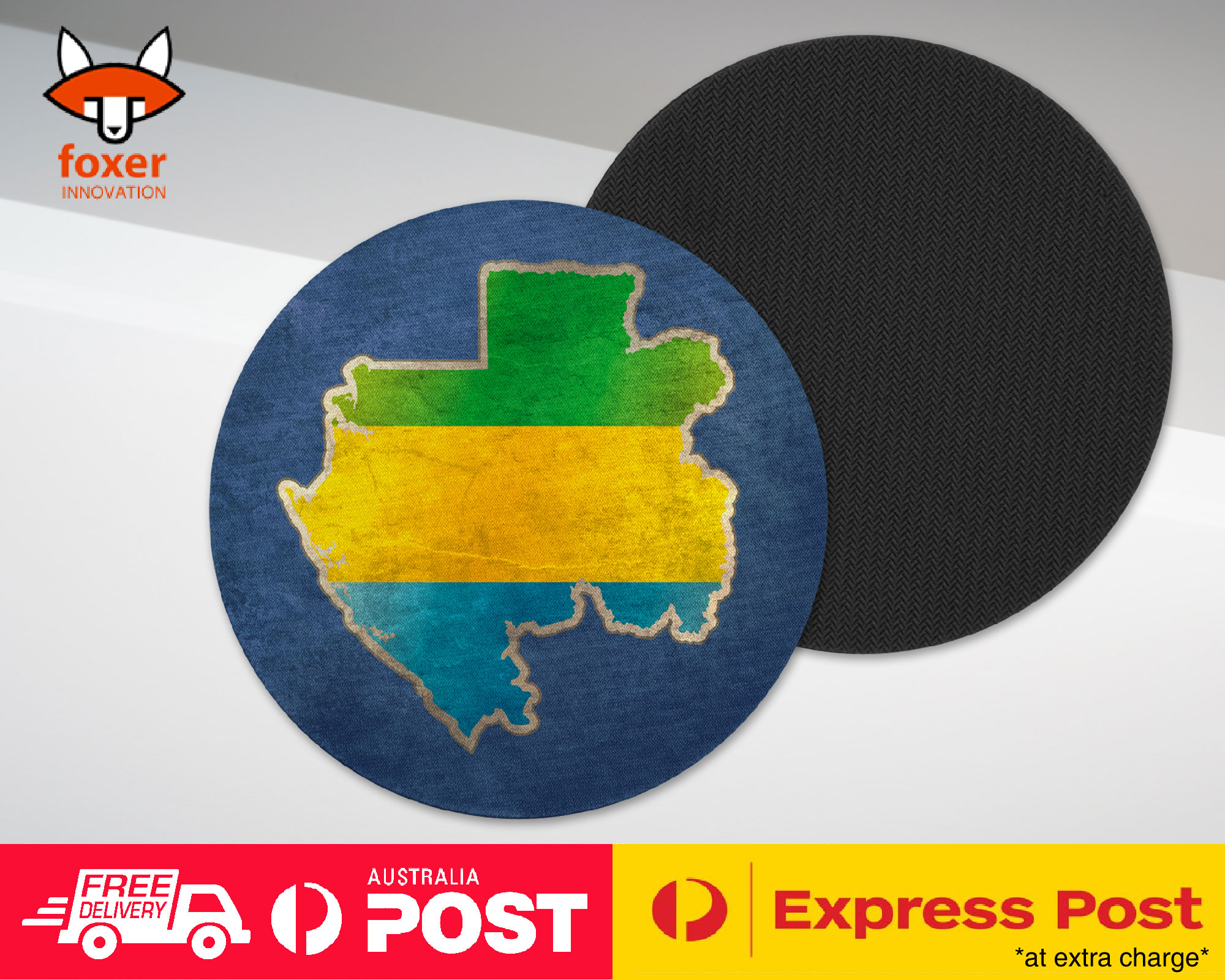 COASTER COFFEE DRINKING MAT|GABON NATIONAL COUNTRY FLAG