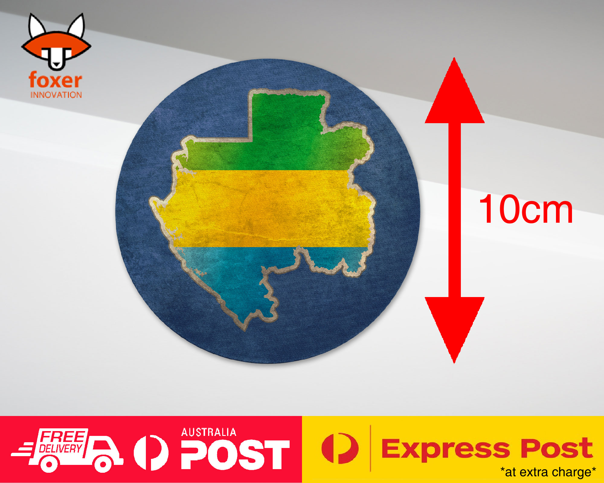 COASTER COFFEE DRINKING MAT|GABON NATIONAL COUNTRY FLAG