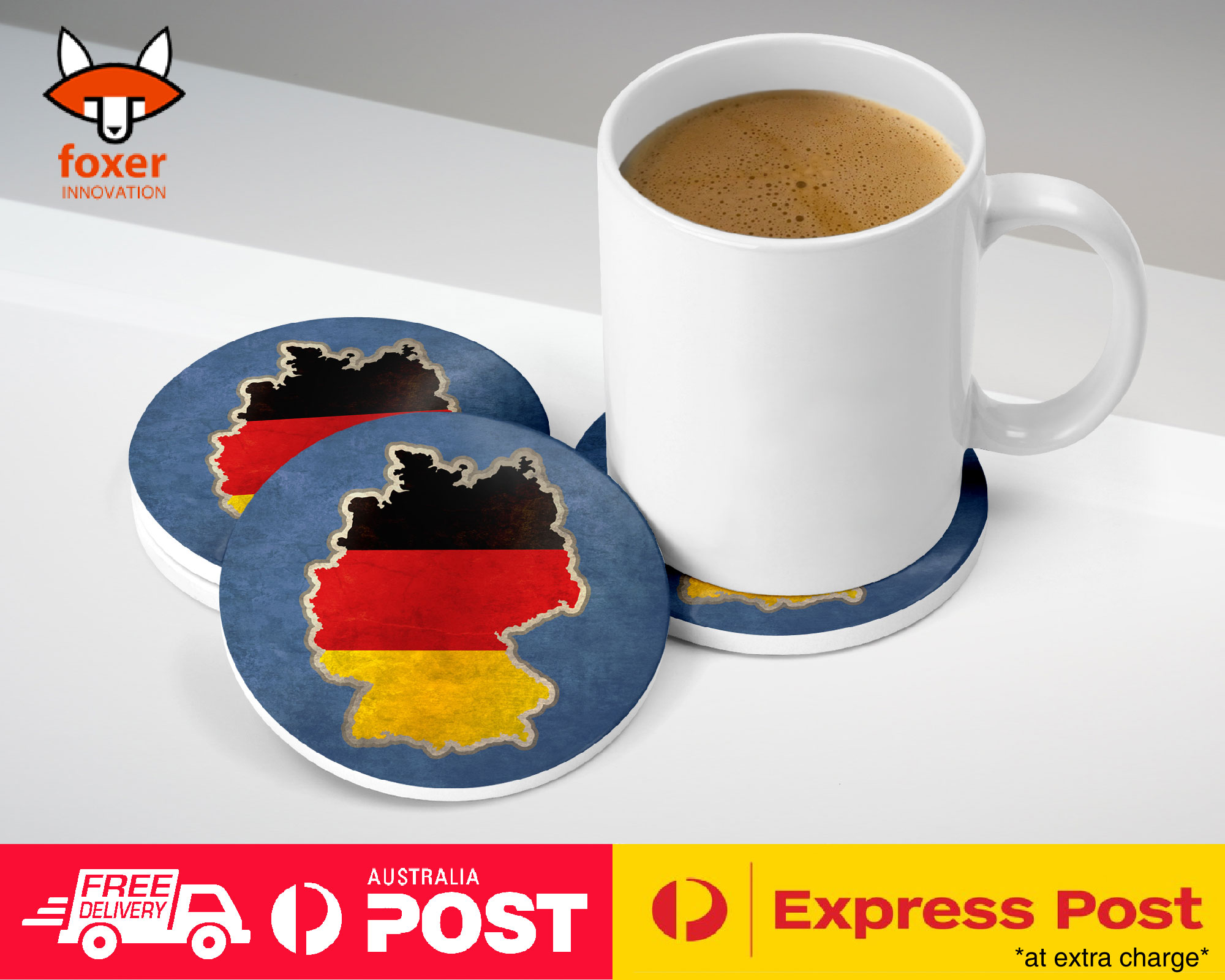 COASTER COFFEE DRINKING MAT|GERMANY NATIONAL COUNTRY FLAG