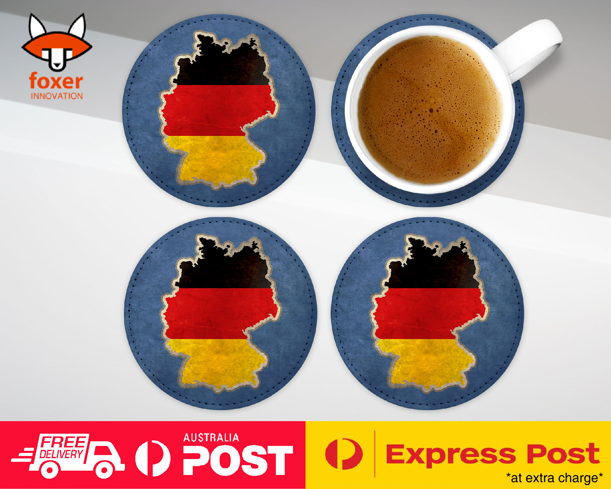 COASTER COFFEE DRINKING MAT|GERMANY NATIONAL COUNTRY FLAG