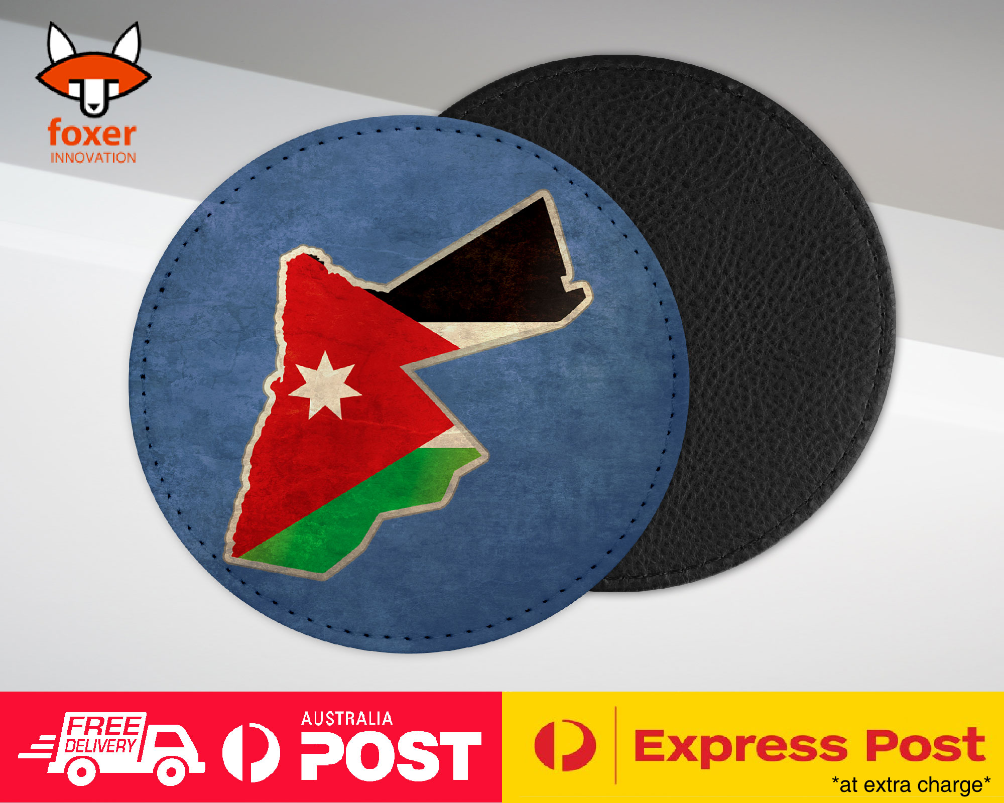 COASTER COFFEE DRINKING MAT|JORDAN NATIONAL COUNTRY FLAG