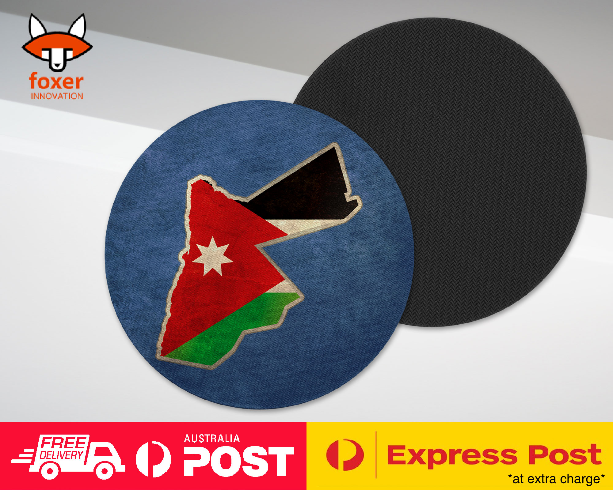 COASTER COFFEE DRINKING MAT|JORDAN NATIONAL COUNTRY FLAG