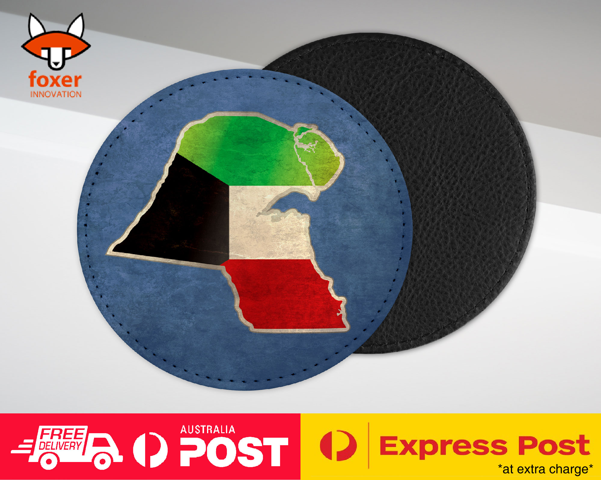 COASTER COFFEE DRINKING MAT|KUWAIT NATIONAL COUNTRY FLAG