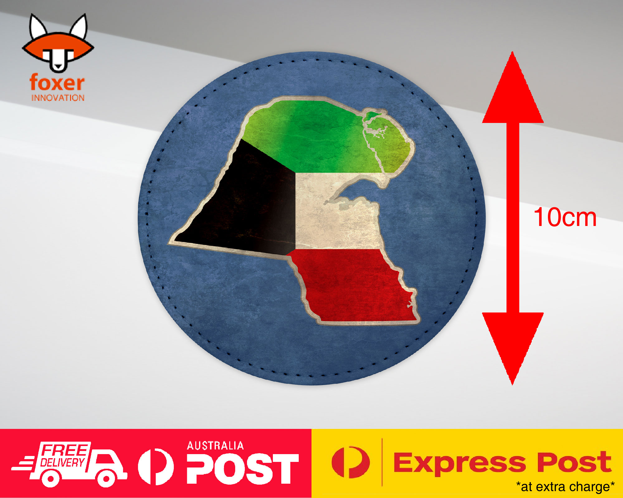 COASTER COFFEE DRINKING MAT|KUWAIT NATIONAL COUNTRY FLAG