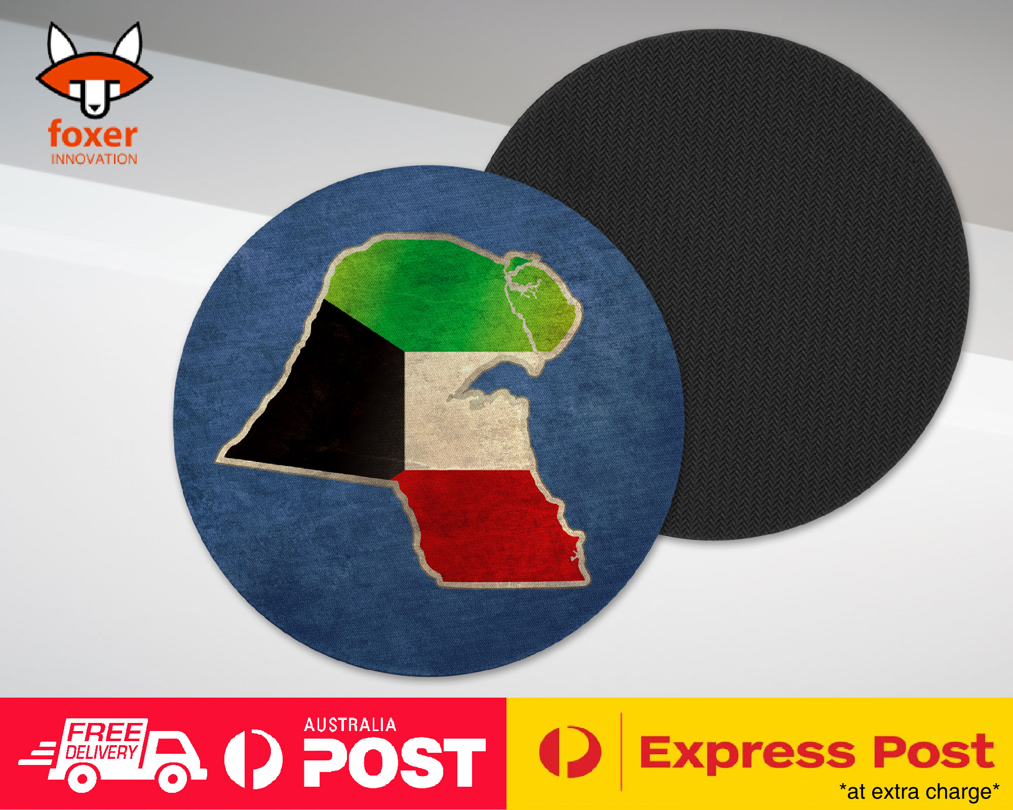 COASTER COFFEE DRINKING MAT|KUWAIT NATIONAL COUNTRY FLAG