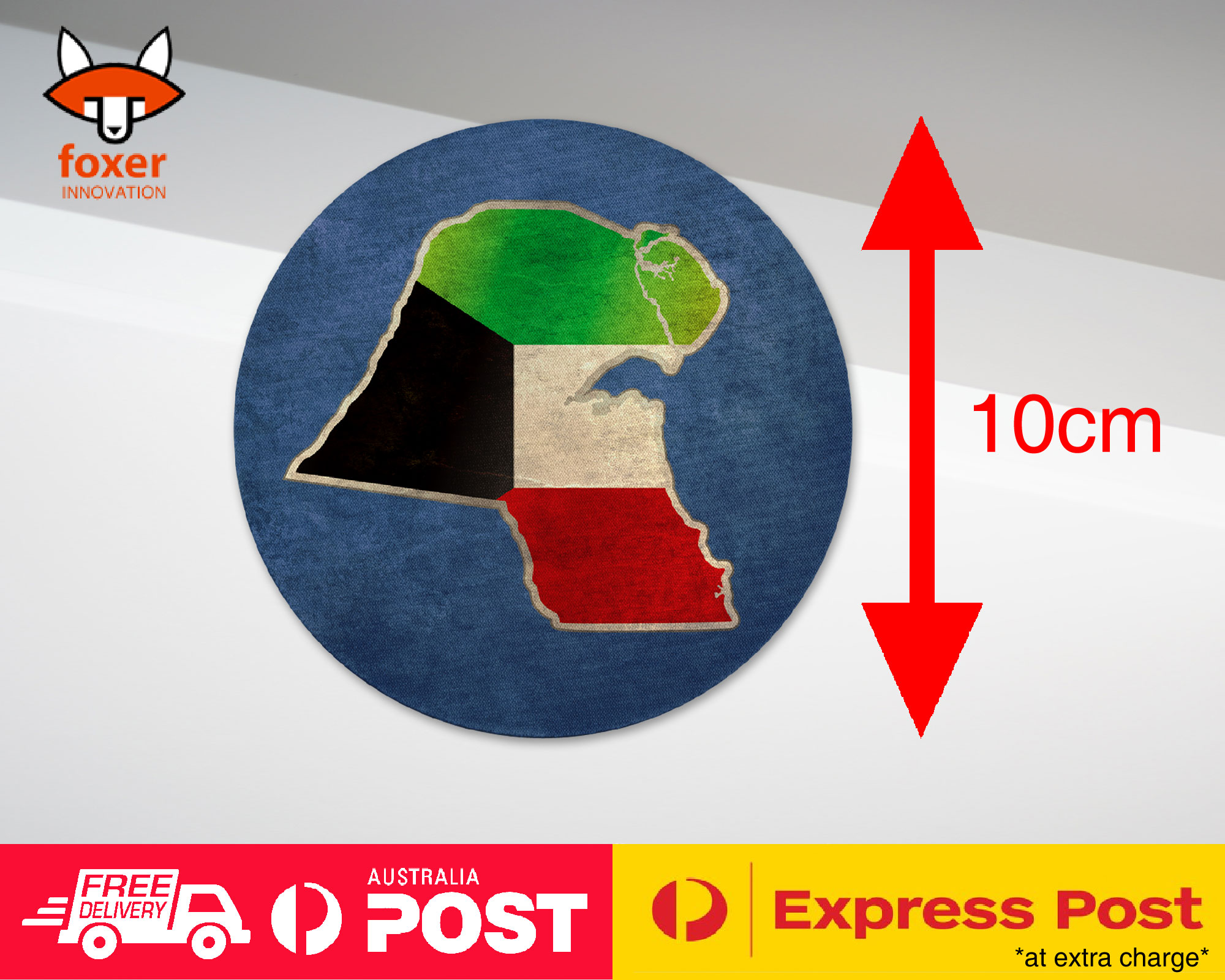 COASTER COFFEE DRINKING MAT|KUWAIT NATIONAL COUNTRY FLAG