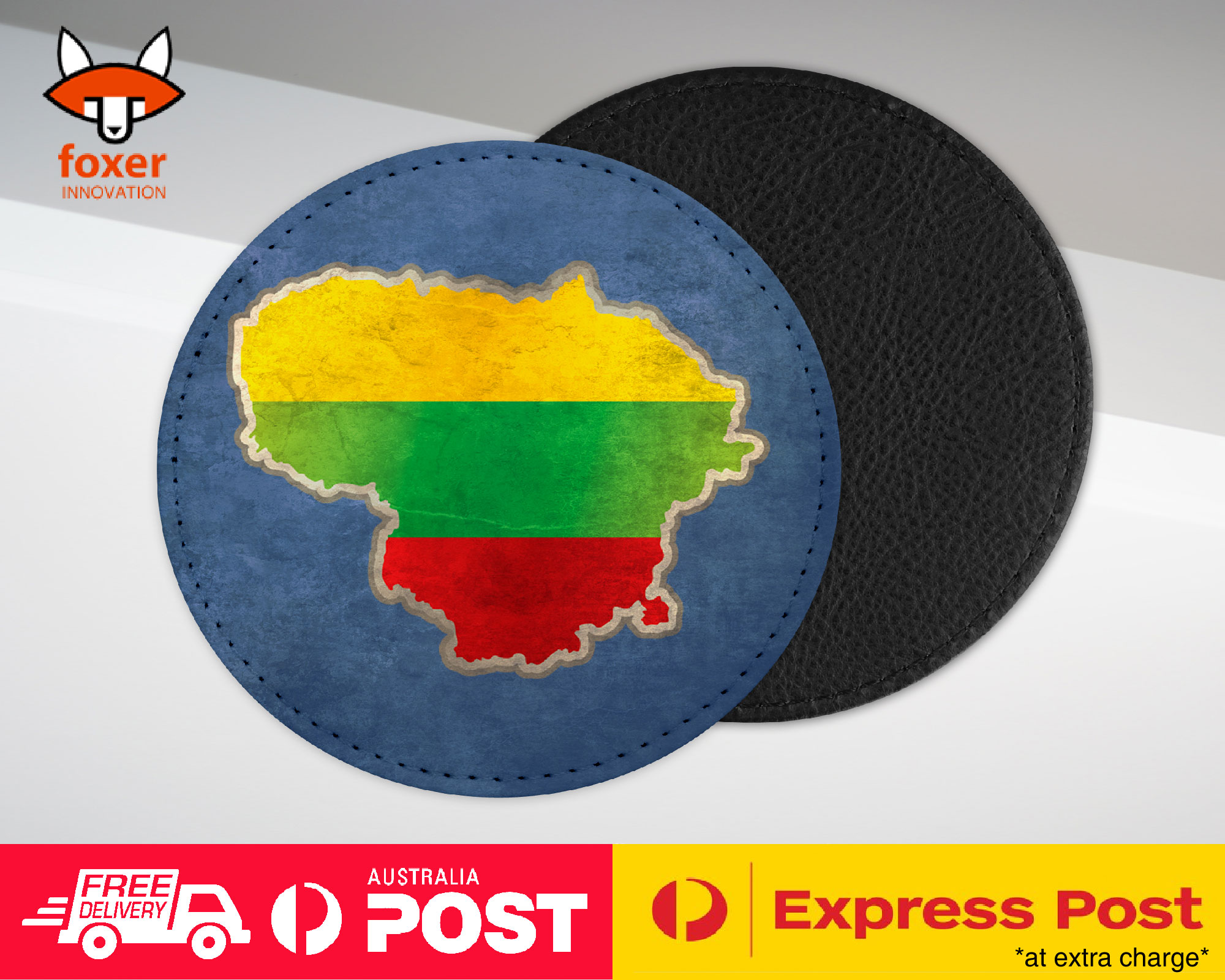 COASTER COFFEE DRINKING MAT|LITHUANIA NATIONAL COUNTRY FLAG