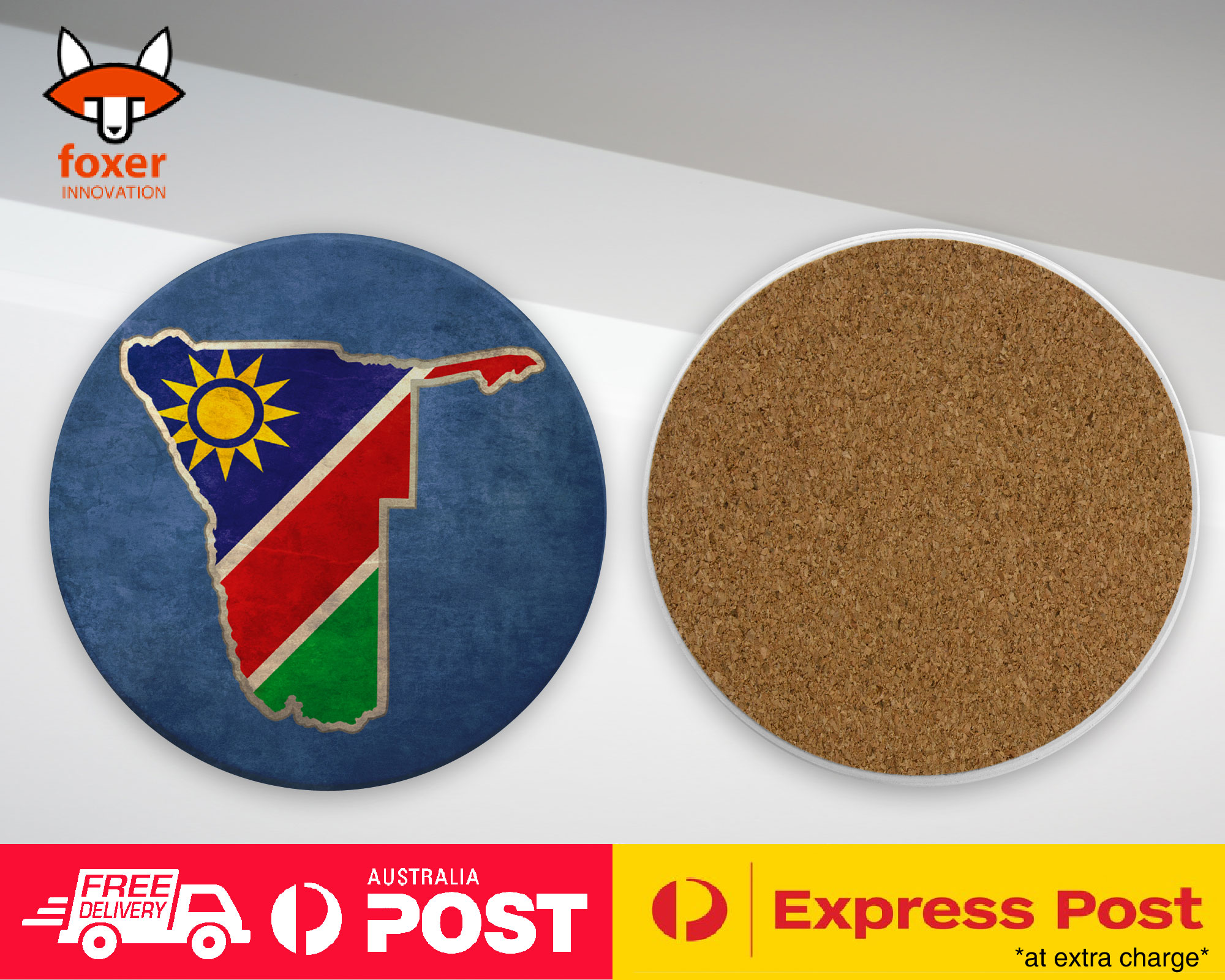 COASTER COFFEE DRINKING MAT|NAMIBIA NATIONAL COUNTRY FLAG