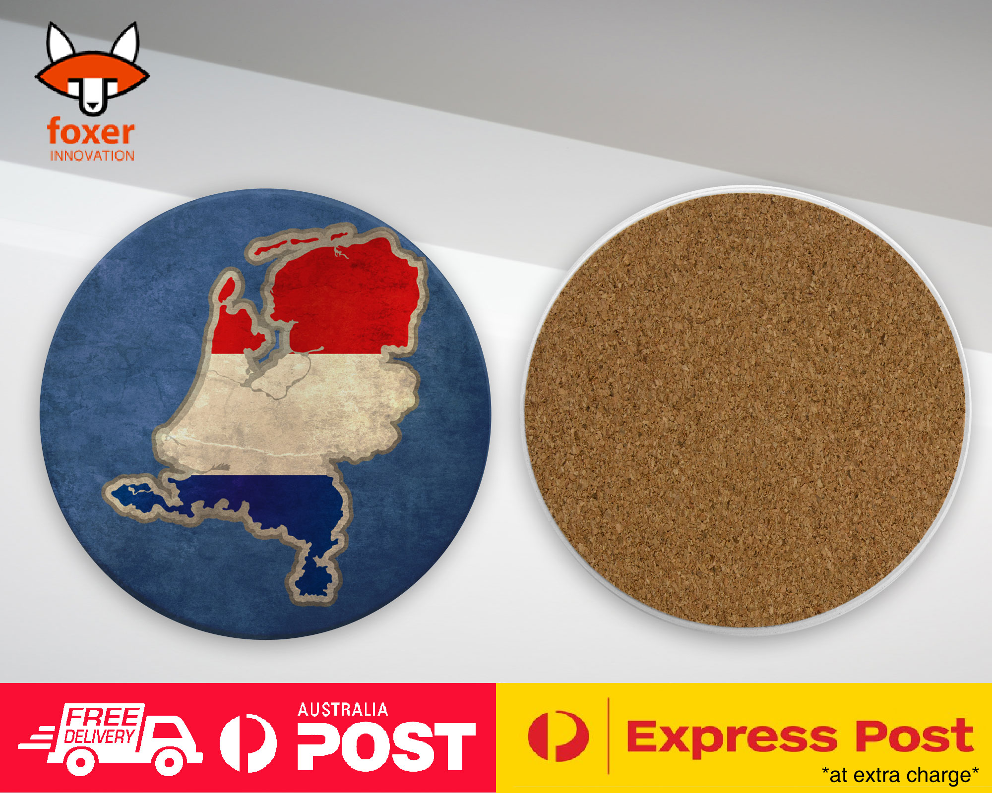 COASTER COFFEE DRINKING MAT|NETHERLANDS NATIONAL COUNTRY FLAG