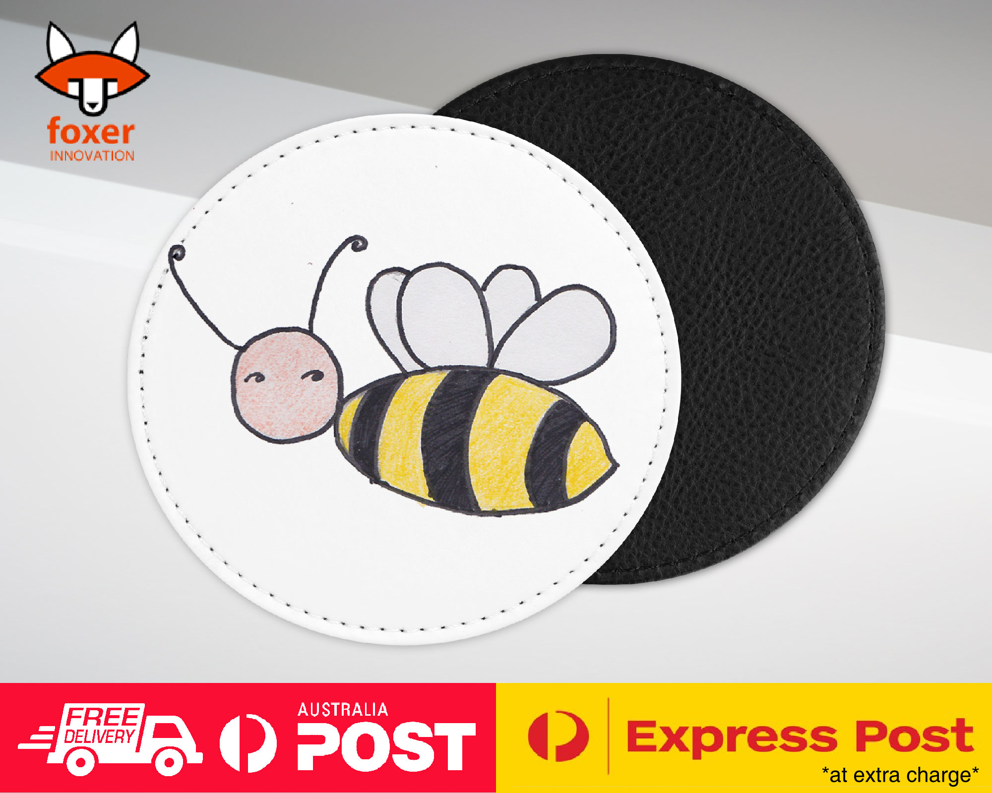 COASTER COFFEE DRINKING MAT|BUMBLE BEE SKETCH ART DRAWING