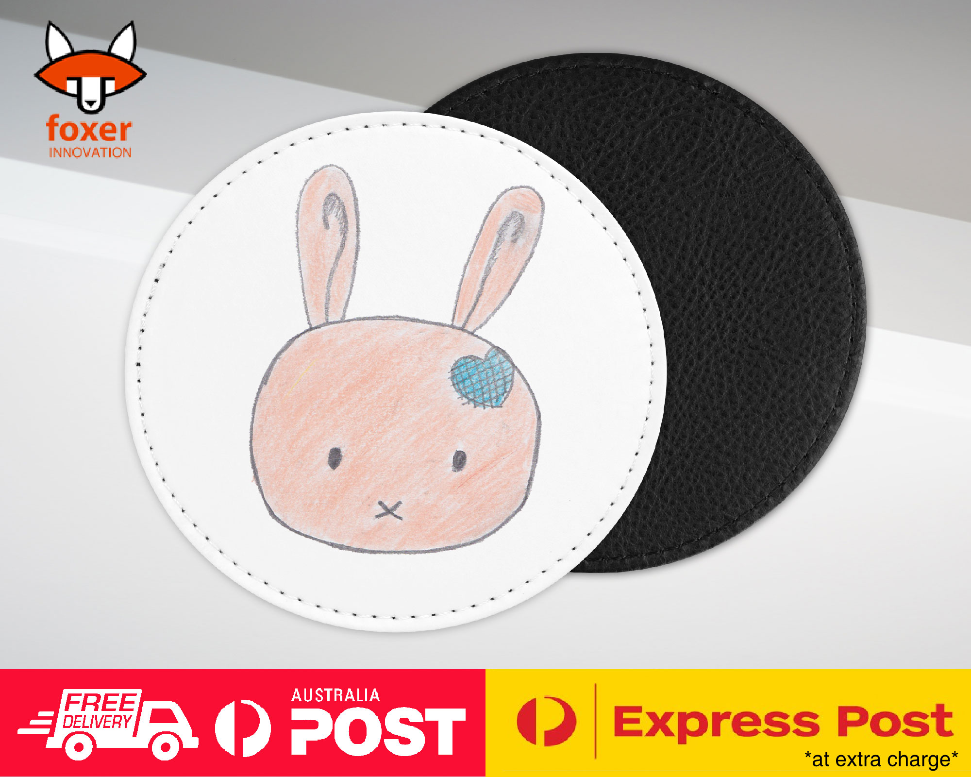 COASTER COFFEE DRINKING MAT|CUTE BUNNY SKETCH ART DRAWING