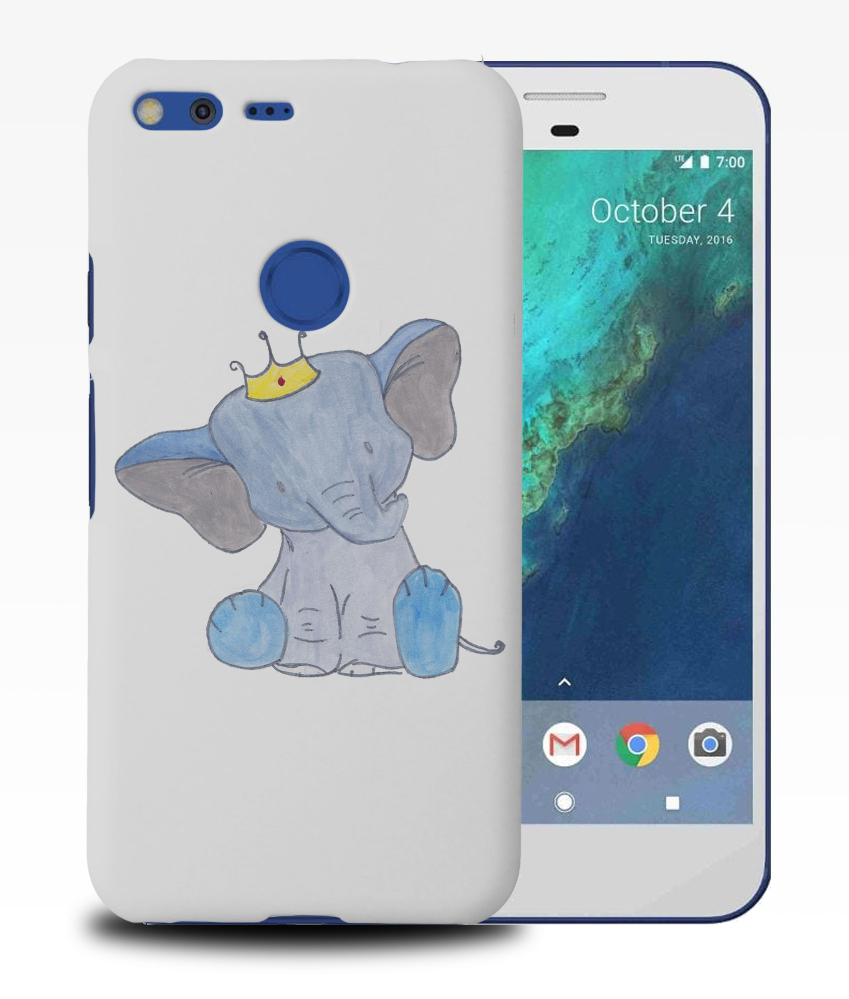 CASE COVER FOR GOOGLE PIXEL|ELEPHANT KING SKETCH ART - Picture 10 of 11