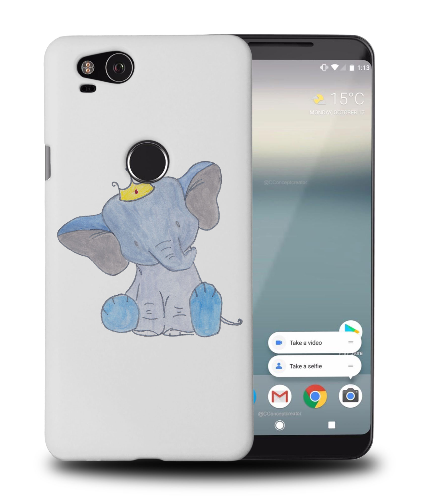 CASE COVER FOR GOOGLE PIXEL|ELEPHANT KING SKETCH ART - Picture 9 of 11