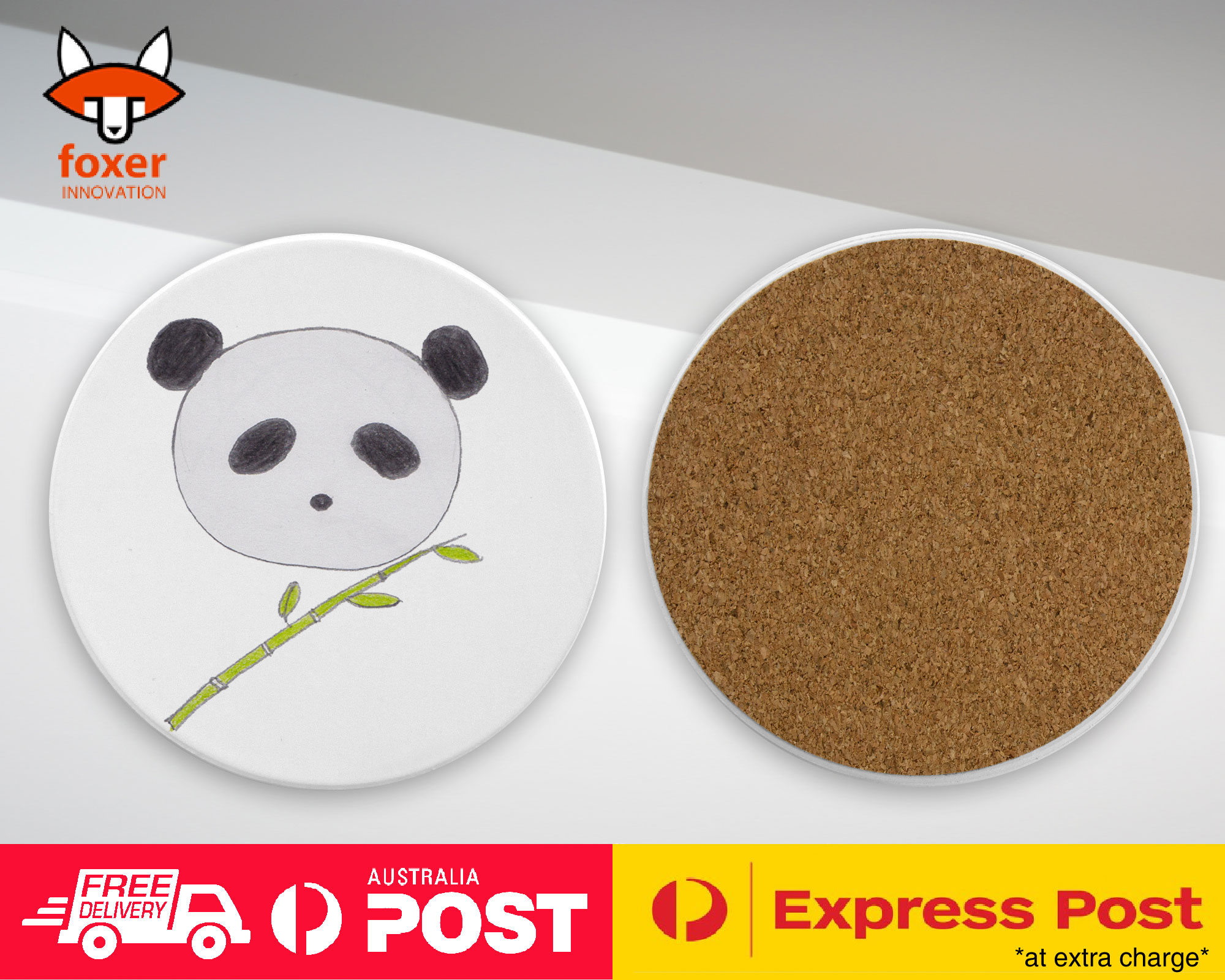 COASTER COFFEE DRINKING MAT|CUTE PANDA SKETCH ART DRAWING