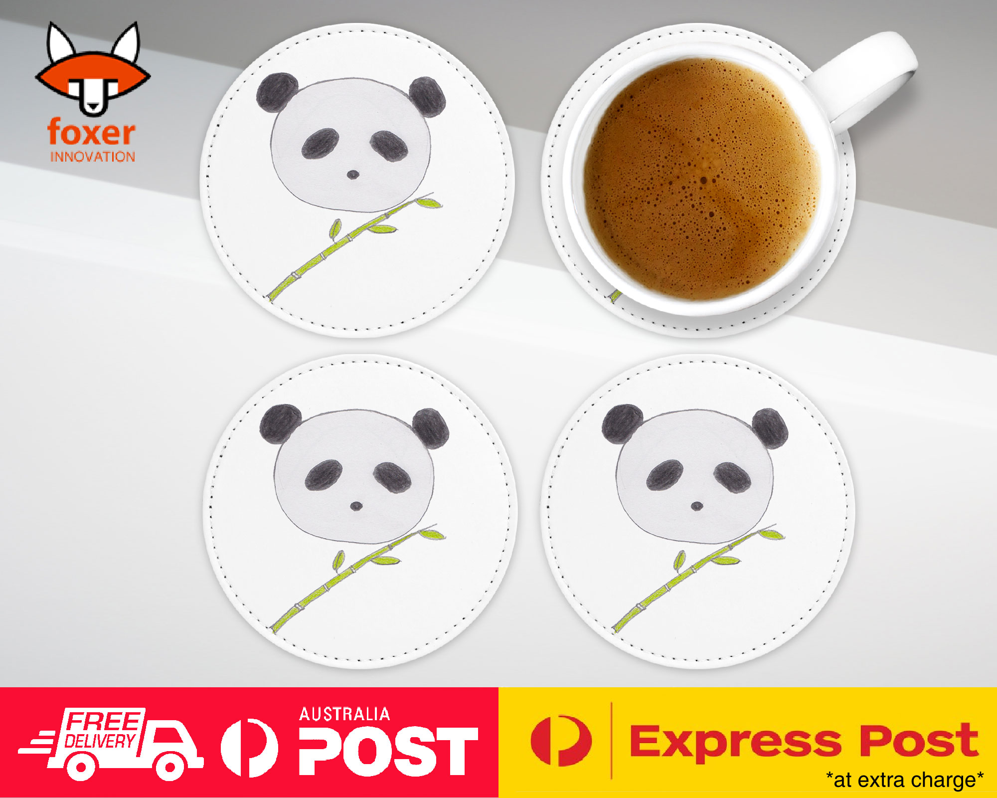 COASTER COFFEE DRINKING MAT|CUTE PANDA SKETCH ART DRAWING